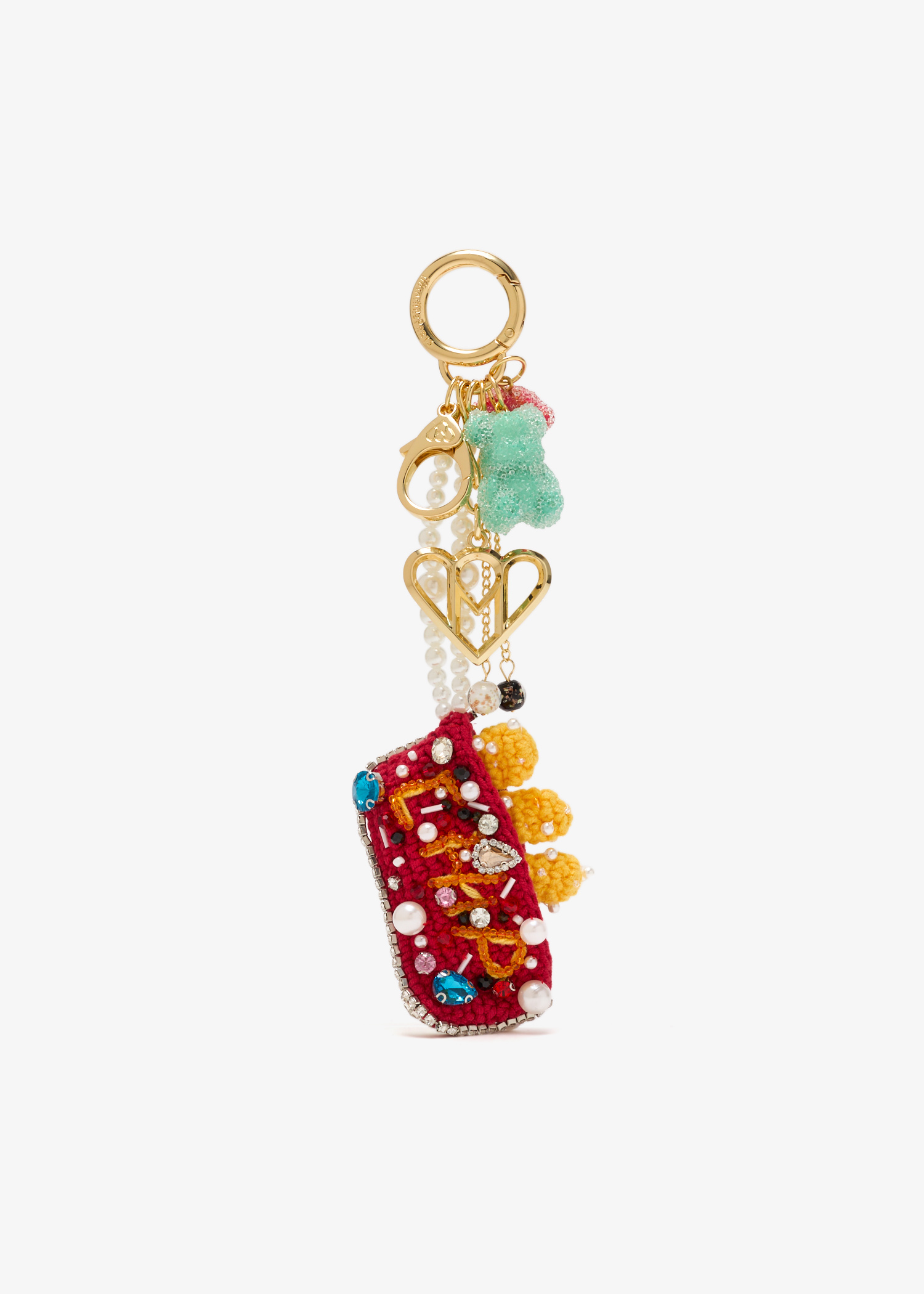 

Jewel Chip bag charm, Gold