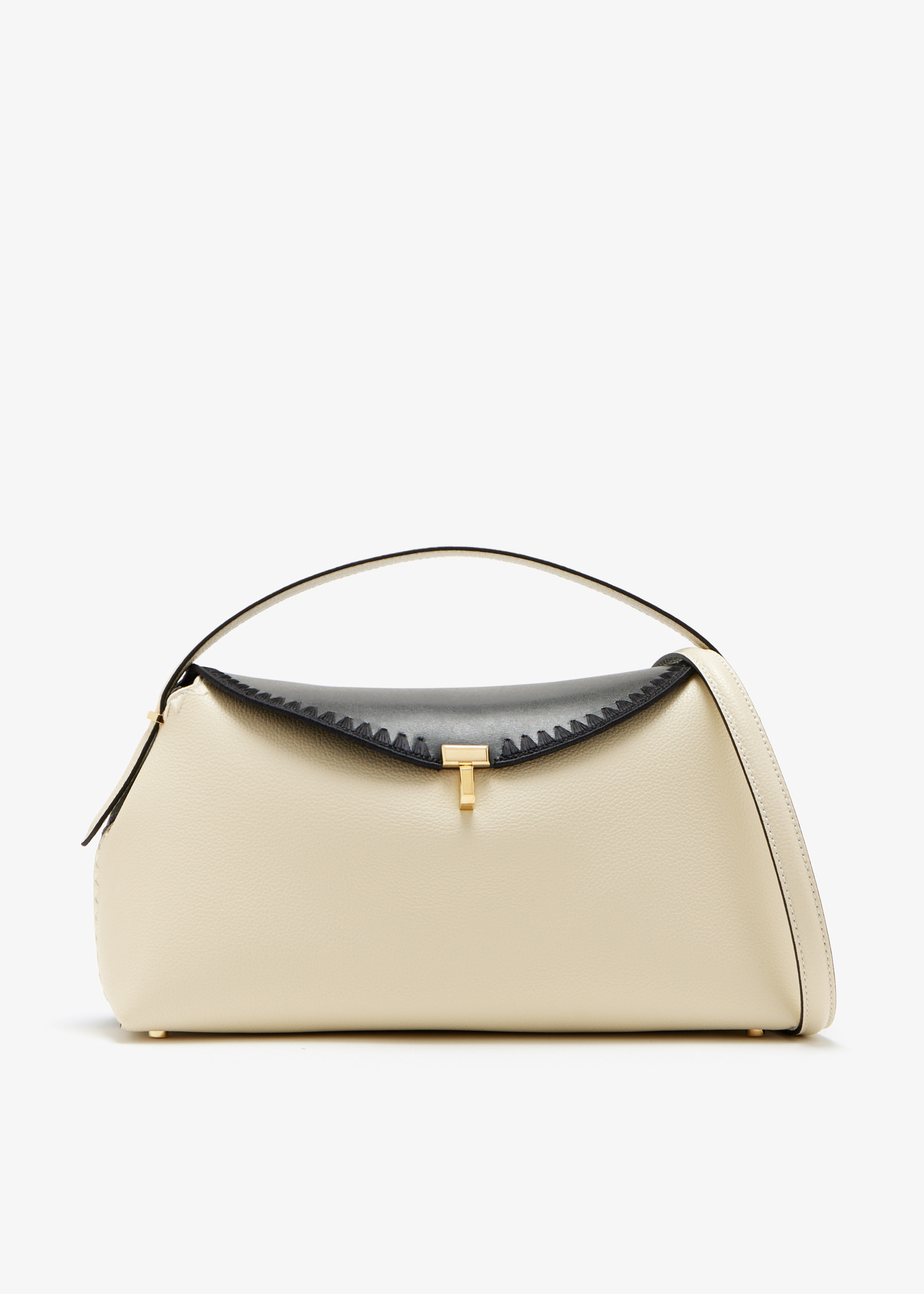 

T-Lock top handle bag, Cream