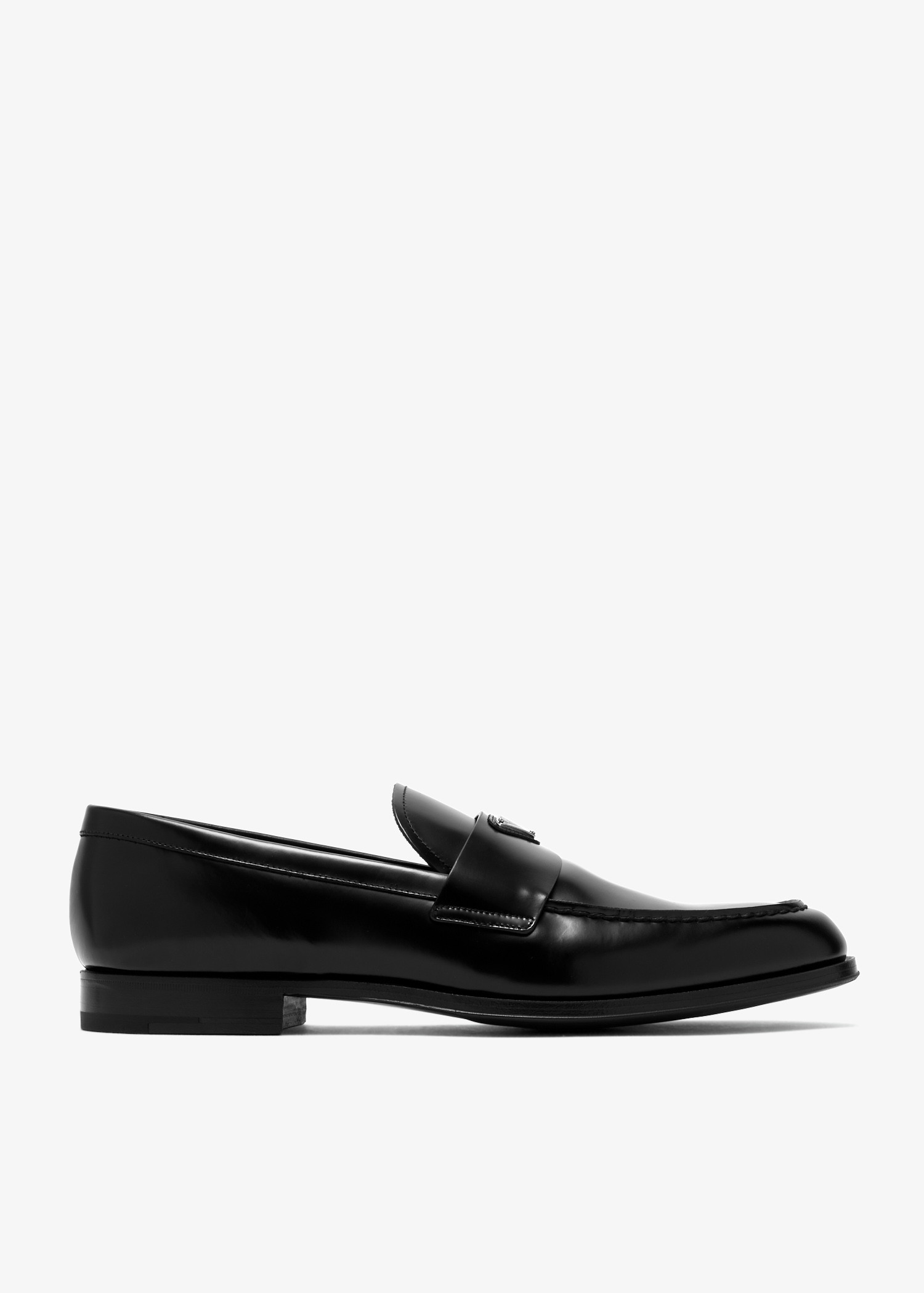 

Brushed leather loafers, Black