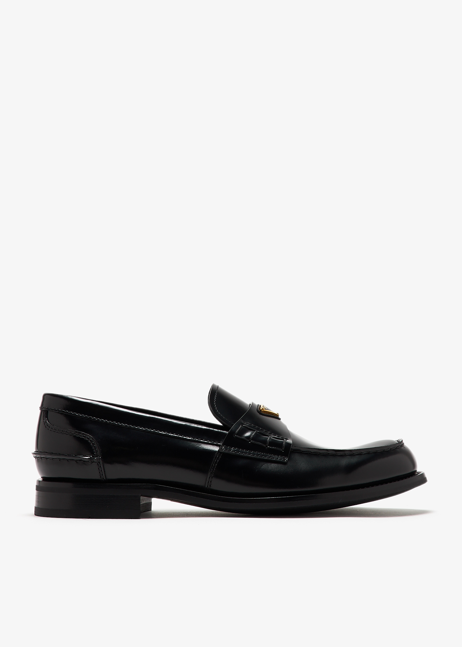 

Brushed leather loafers, Black