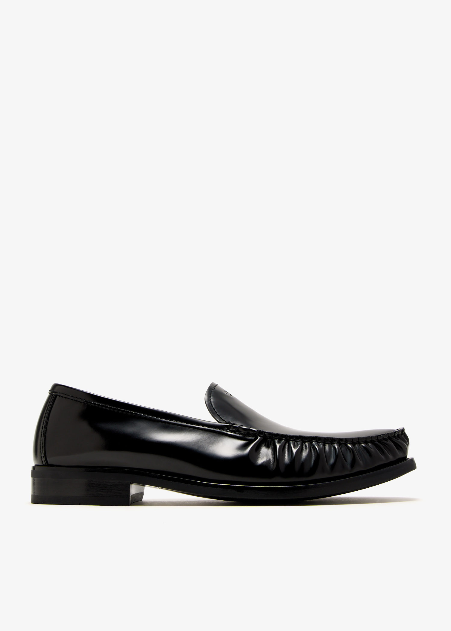 

Brushed leather loafers, Black