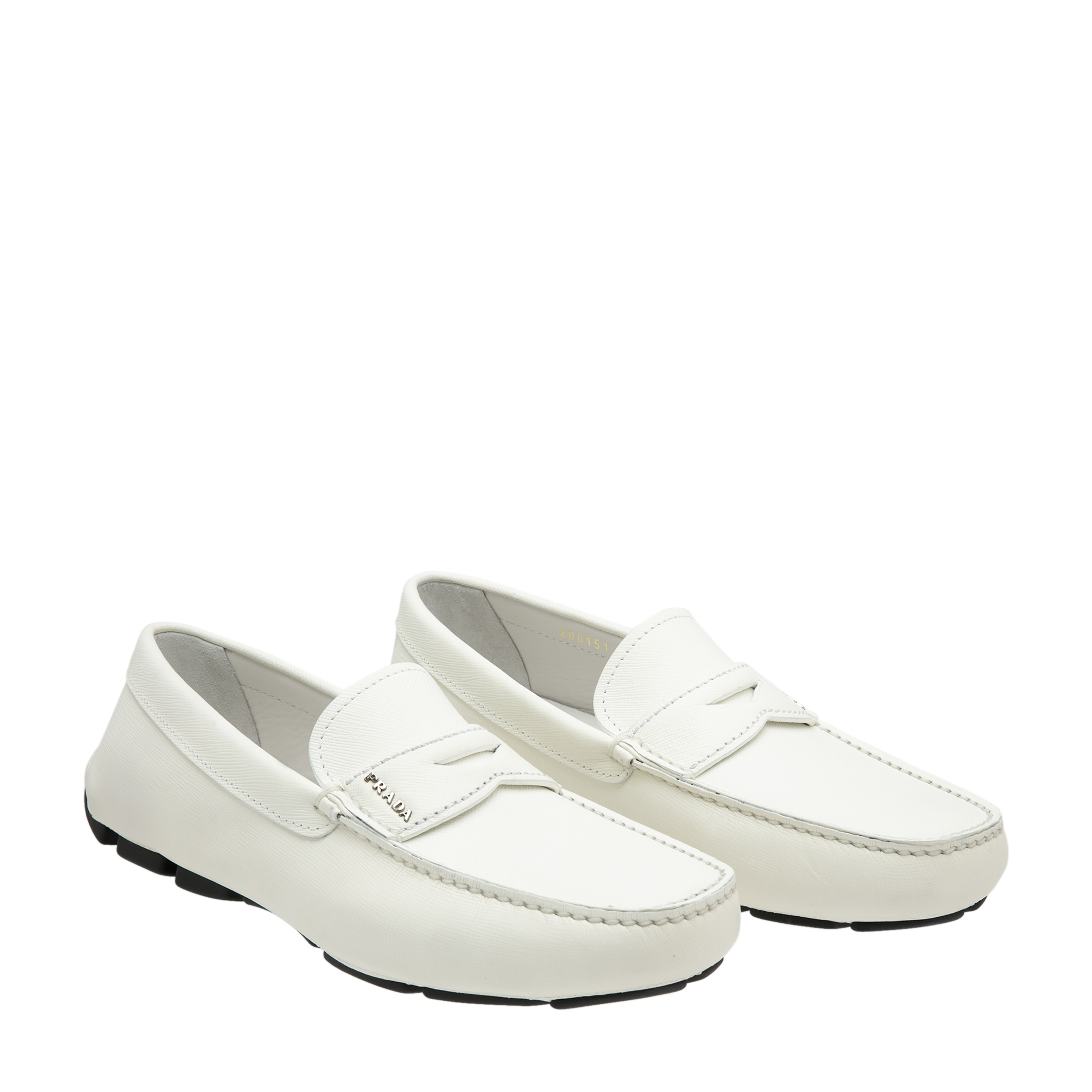 

Leather loafers, White