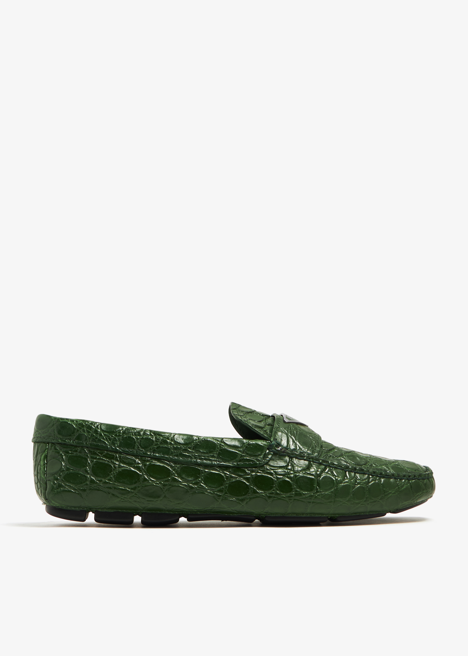 

Crocodile leather drivers, Green