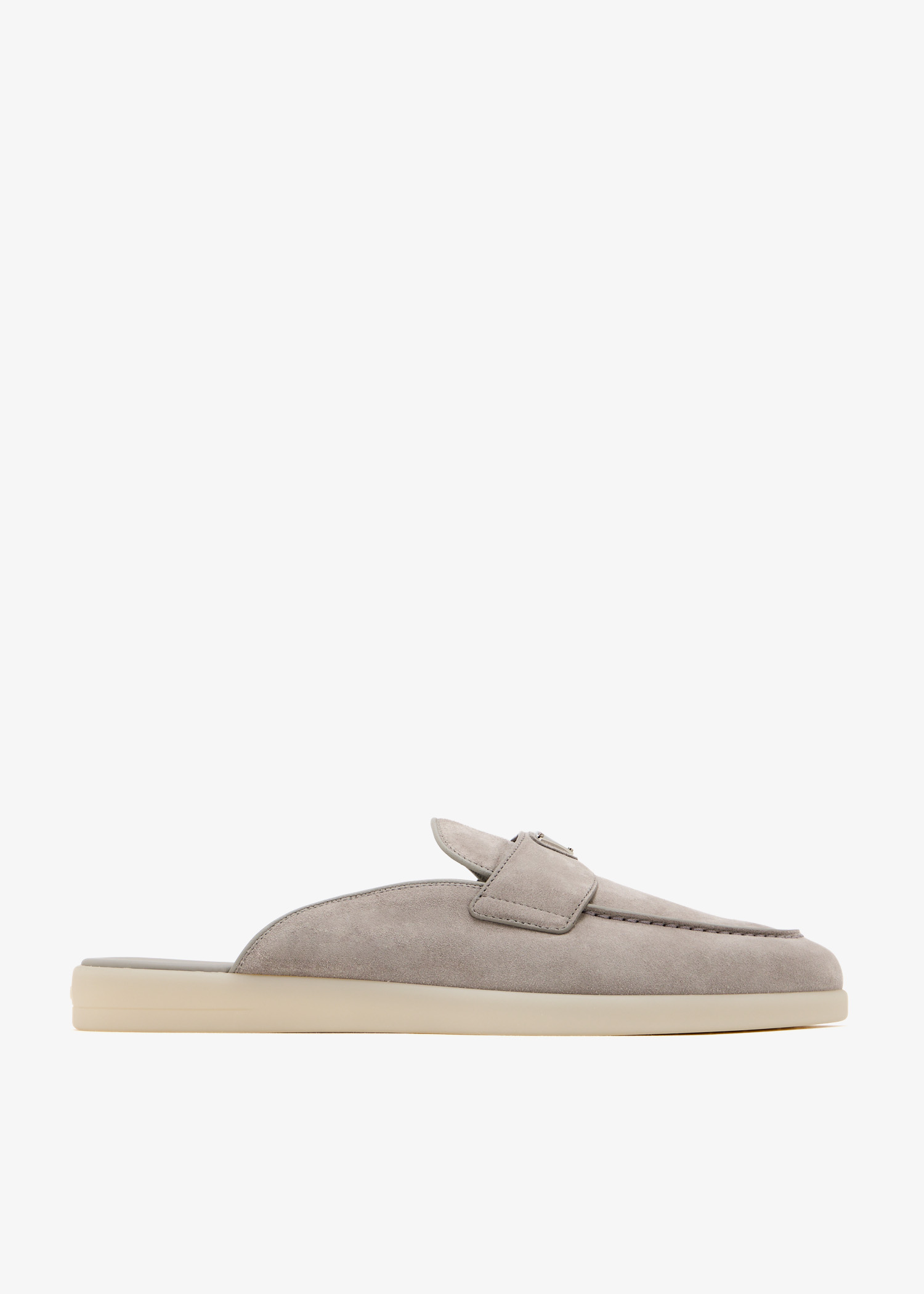 

Suede mules, Grey