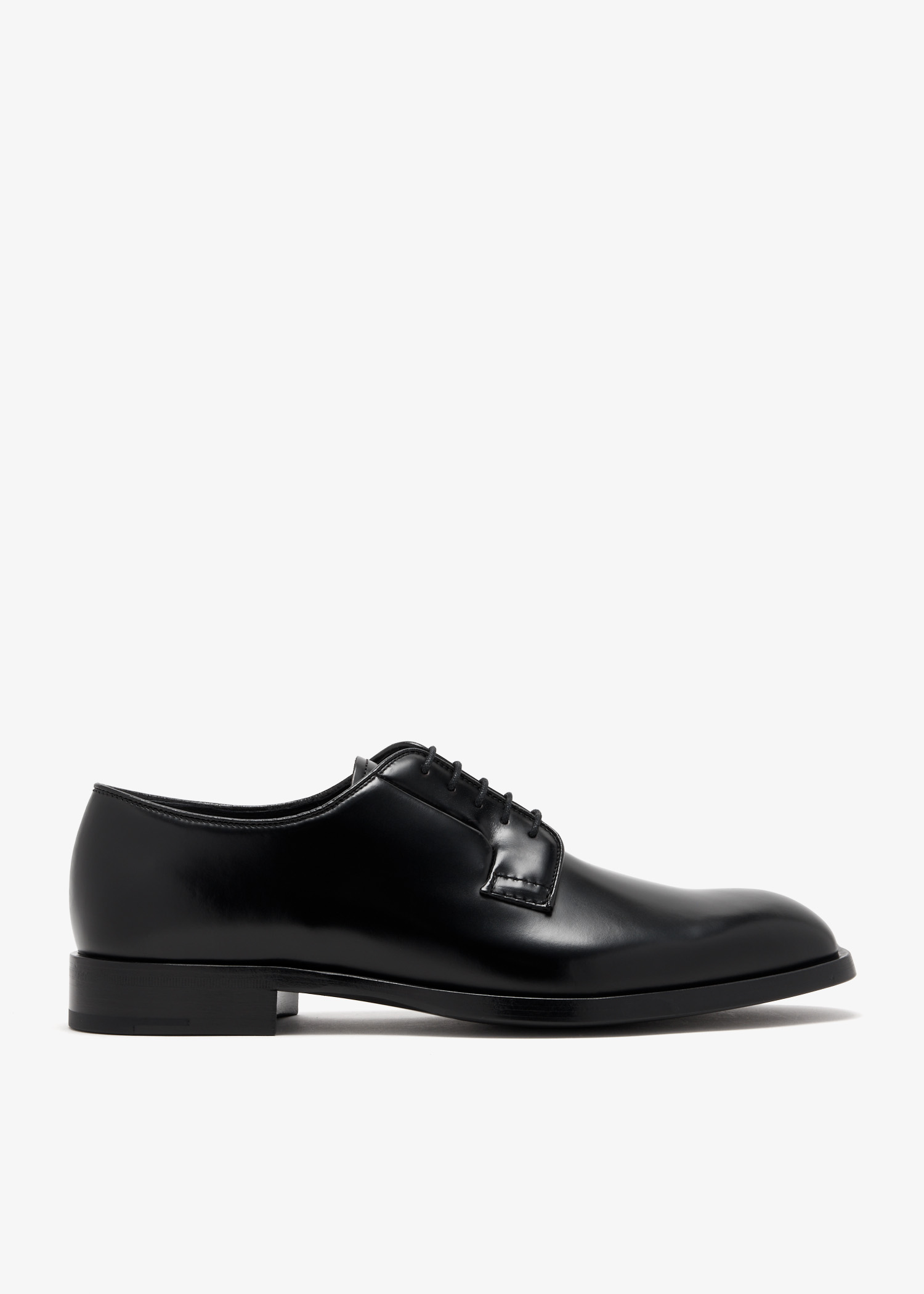 

Brushed leather lace-up shoes, Black