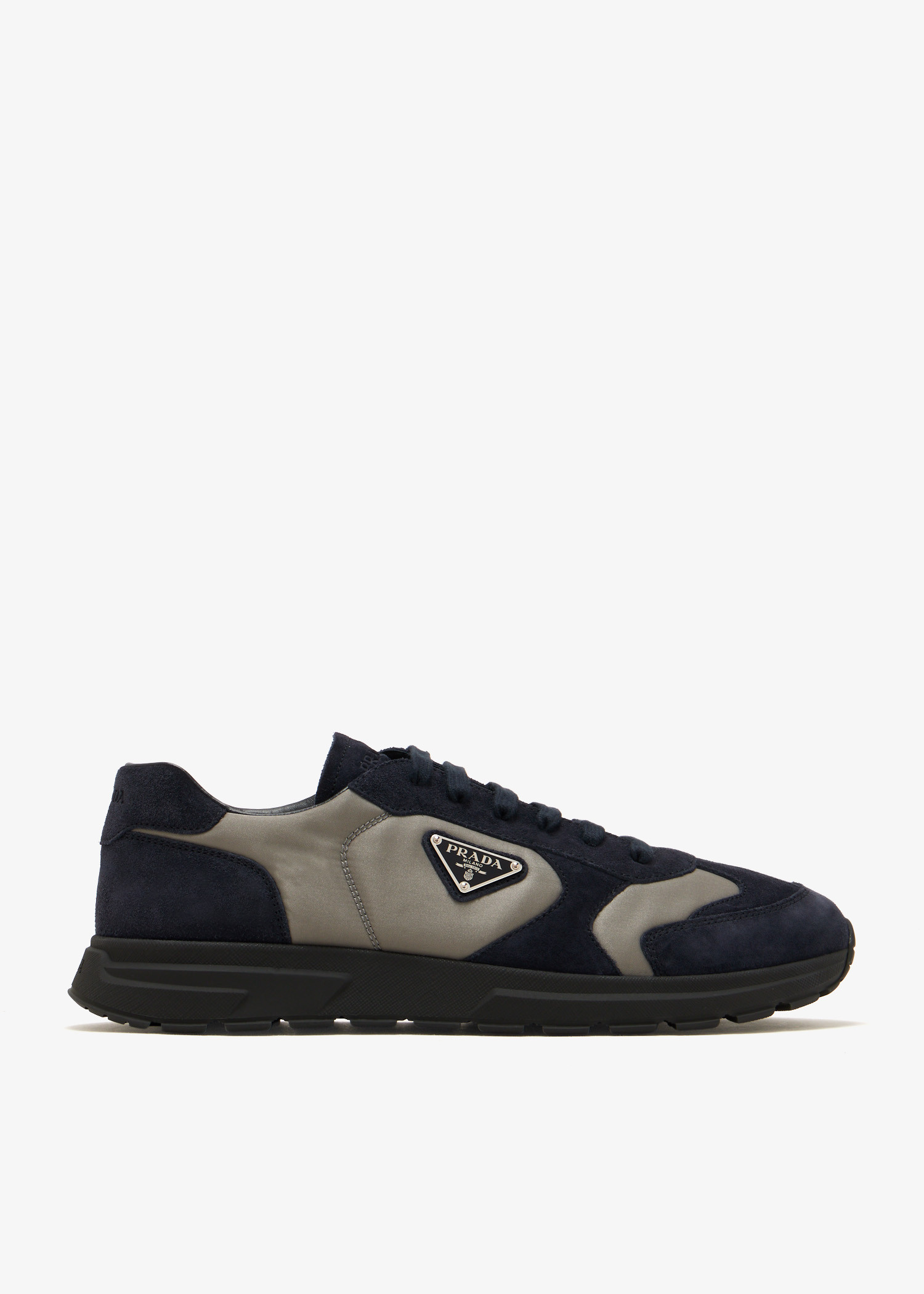 

Prax suede and Re-Nylon sneakers, Navy