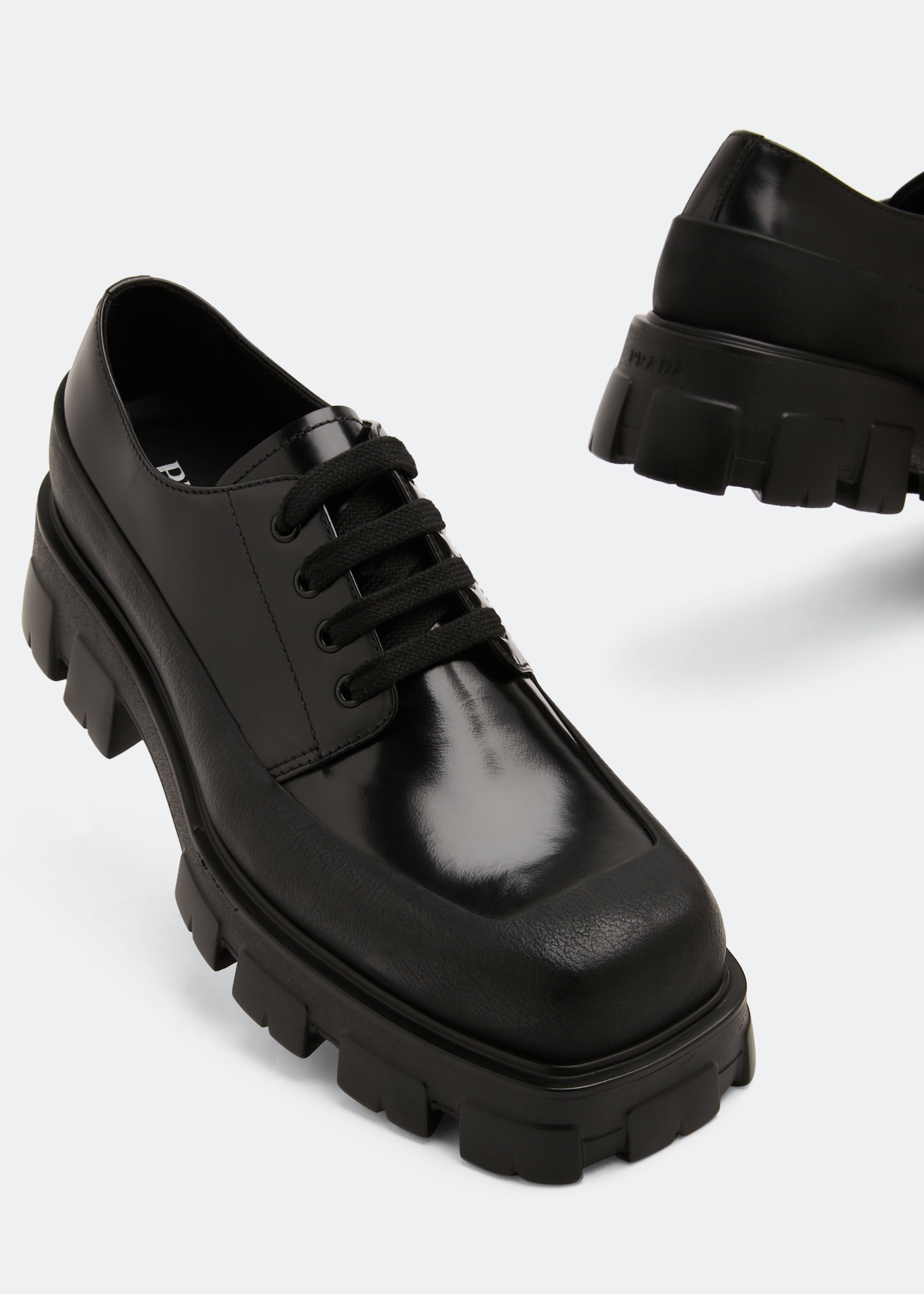 

Leather lace-up shoes, Black