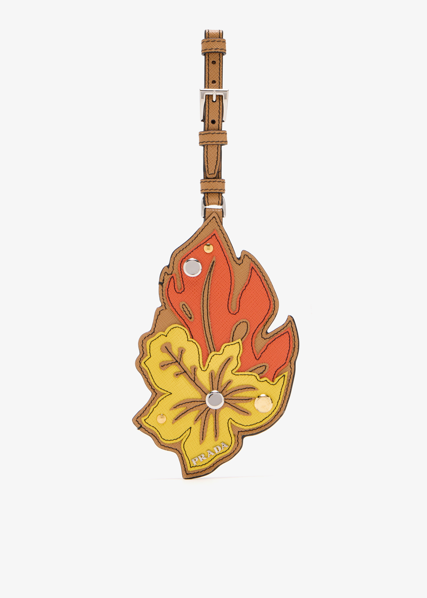 

Saffiano leather name tag, Multicolored