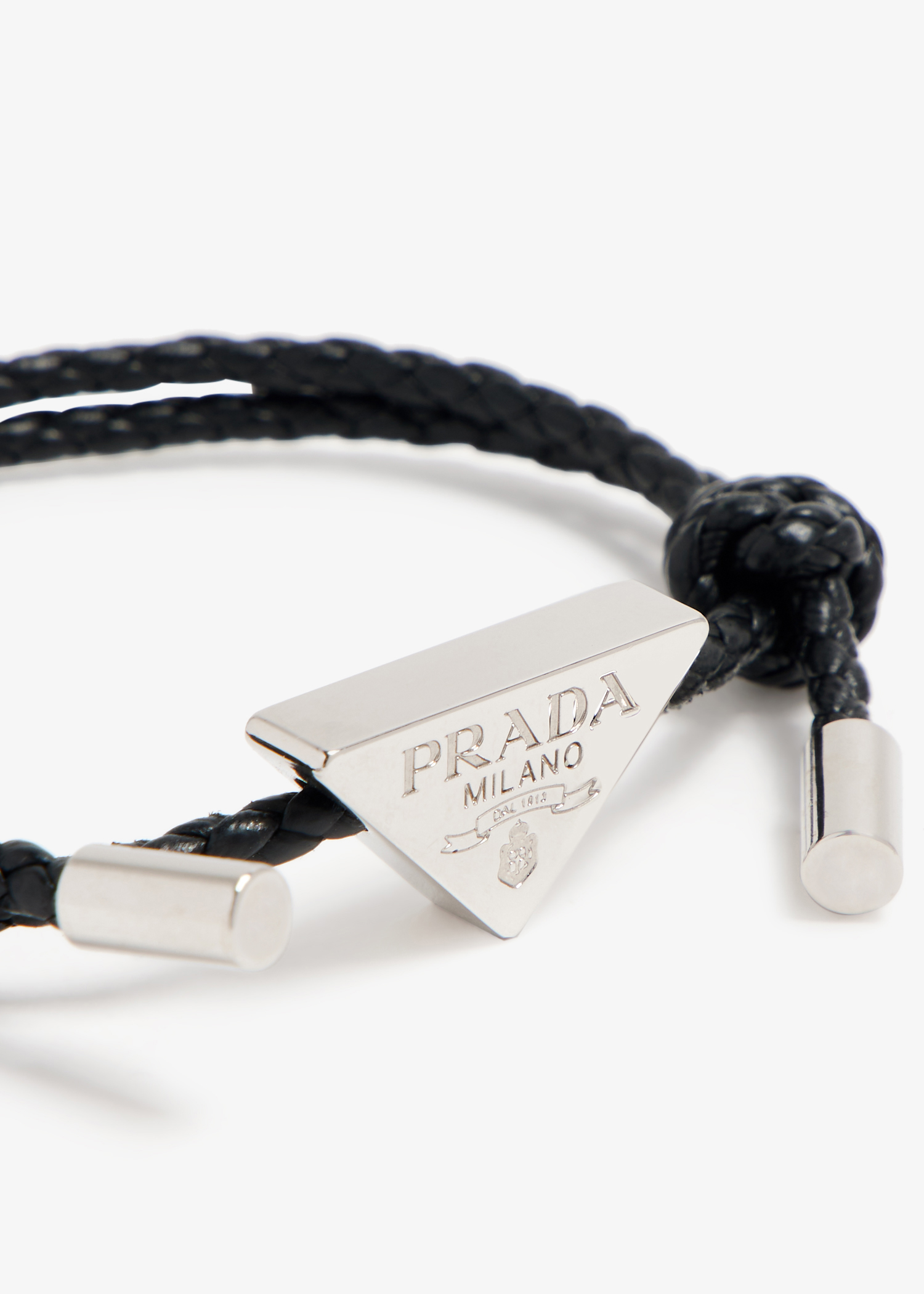 

Braided Nappa leather bracelet, Black