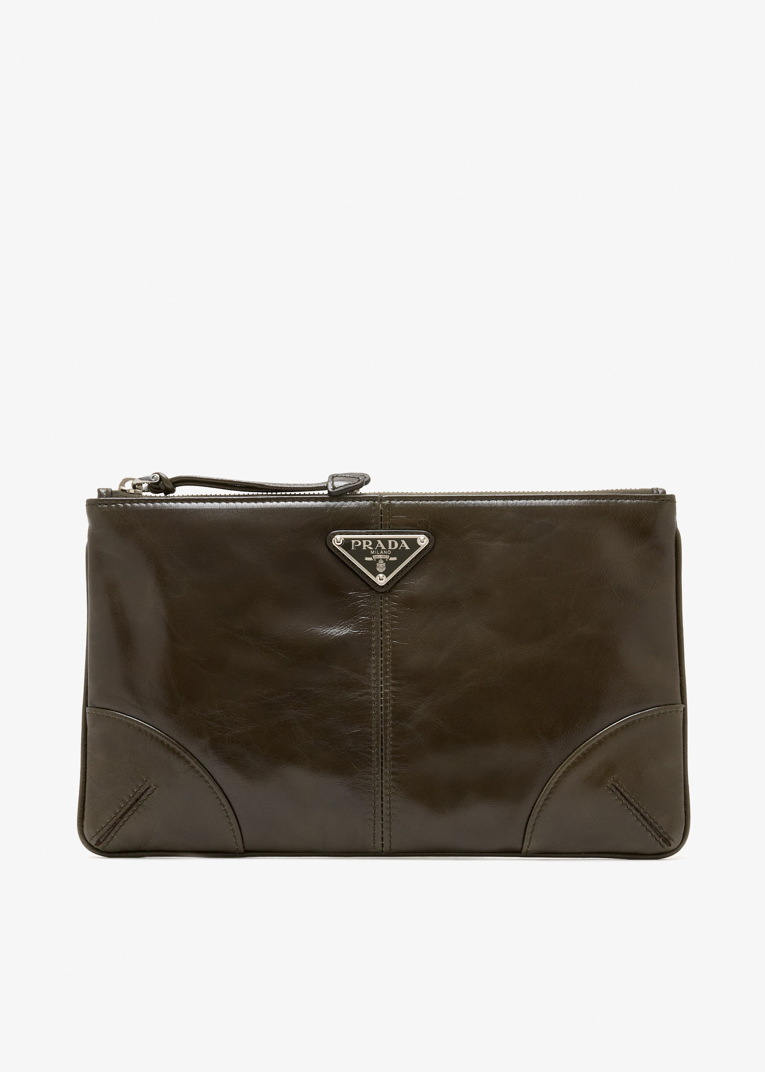 

Leather pouch, Khaki