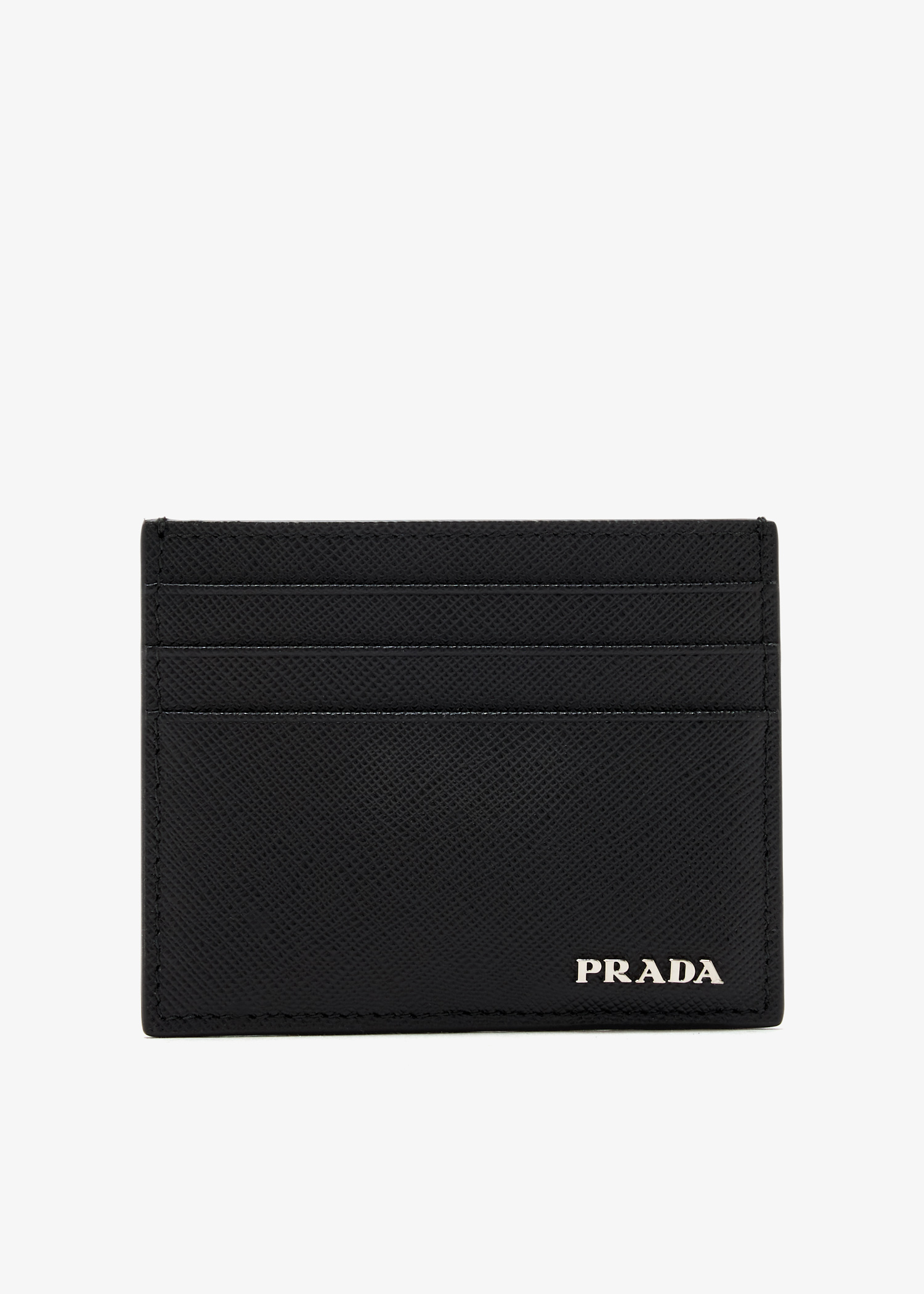 

Saffiano leather card holder, Black