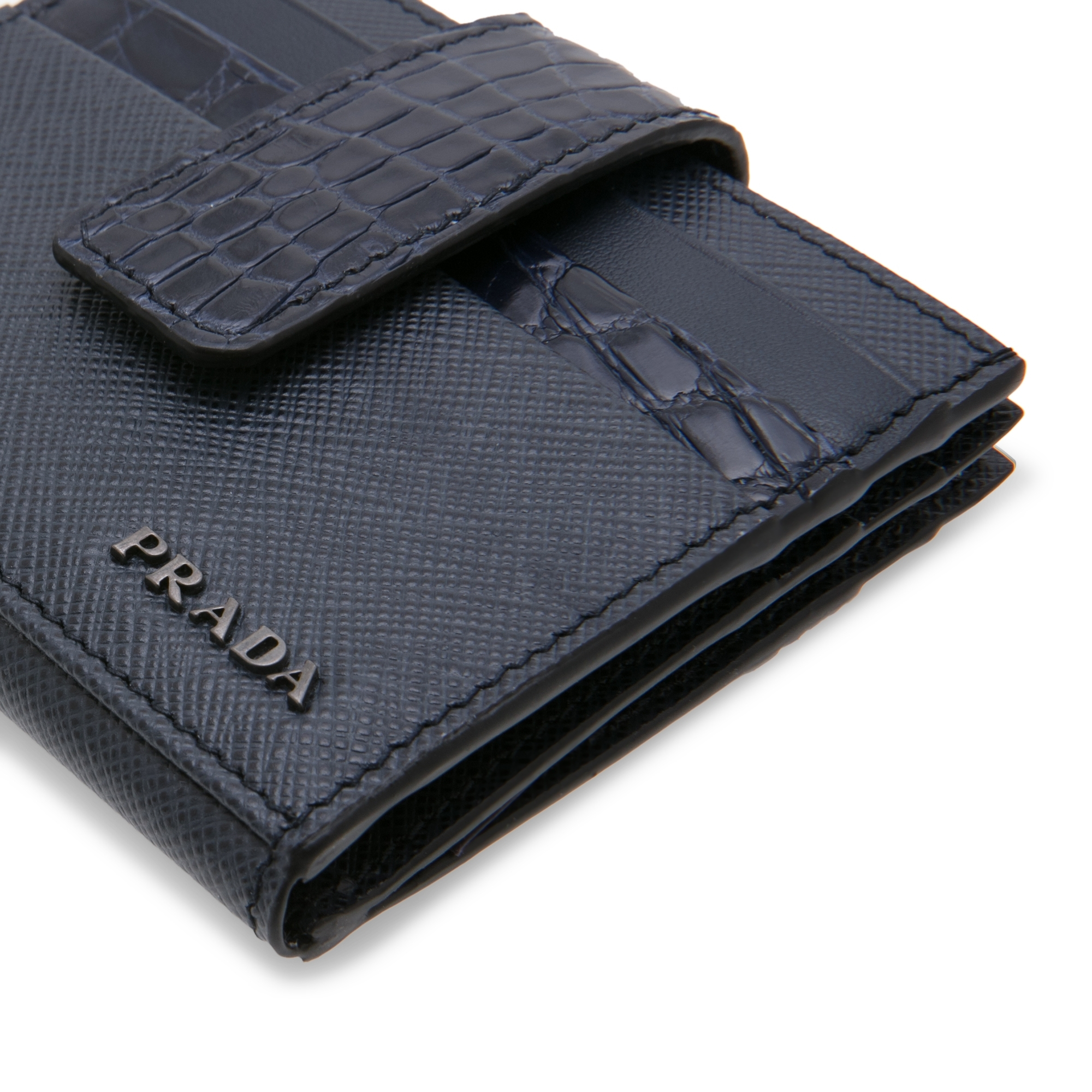 

Leather card holder, Blue