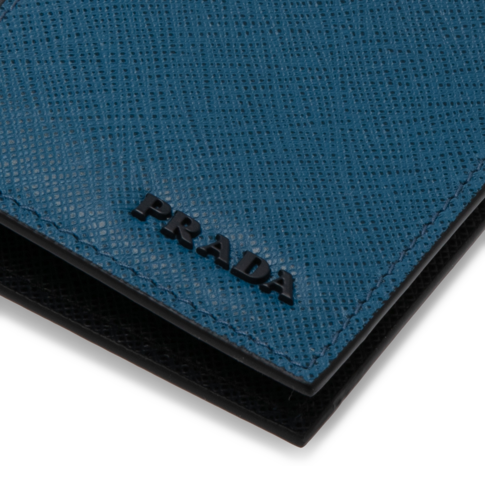 

Saffiano leather card holder, Blue