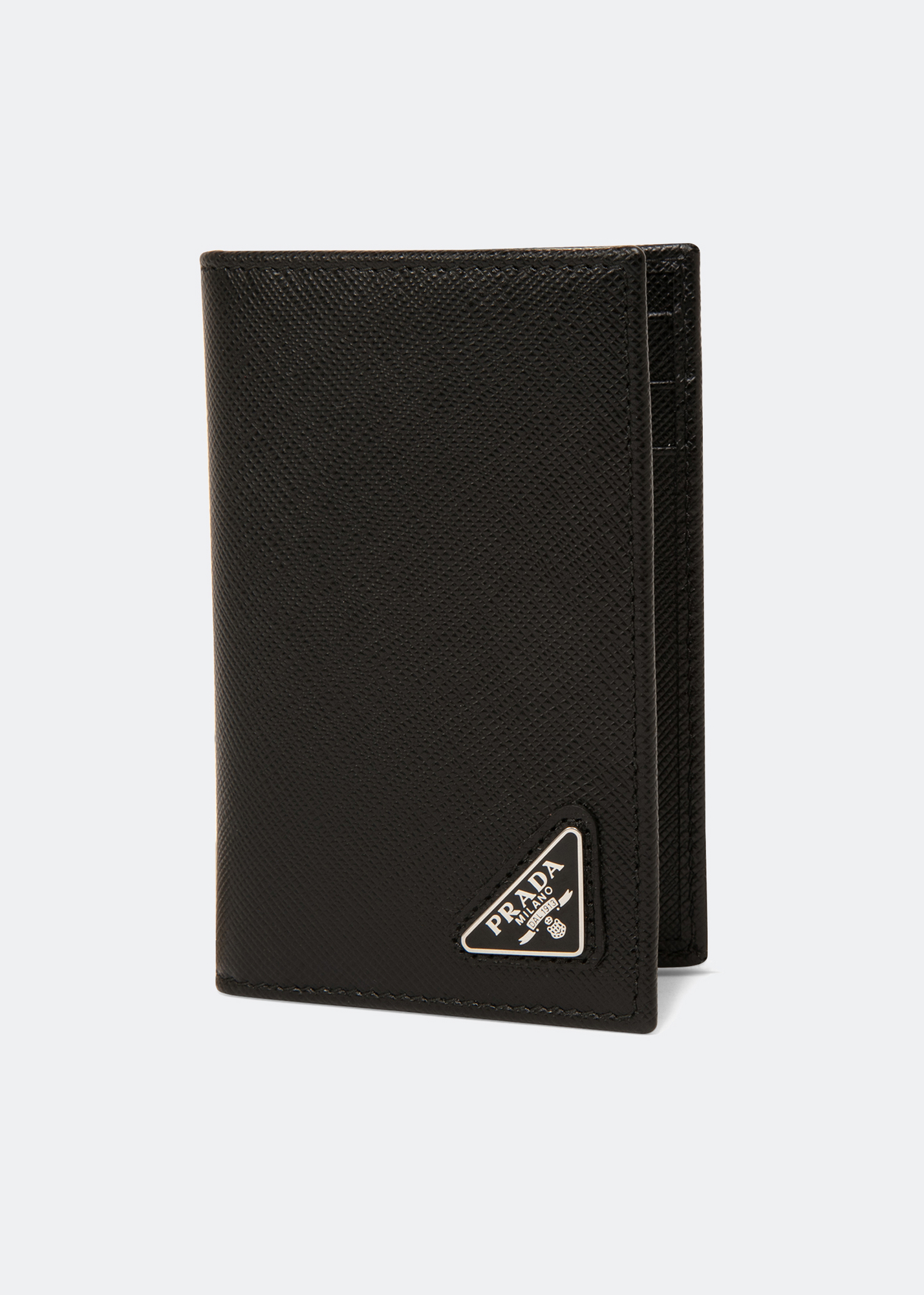 

Saffiano leather card holder, Black