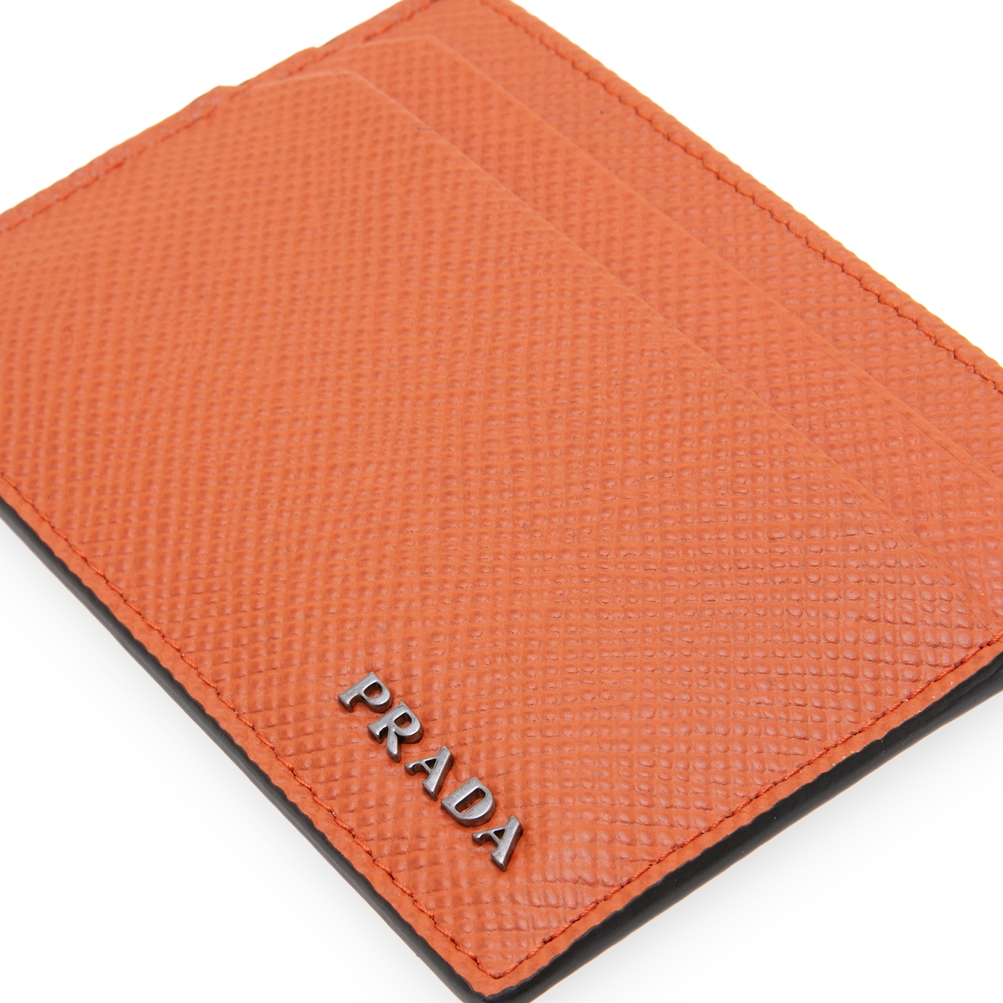 

Saffiano leather card holder, Orange