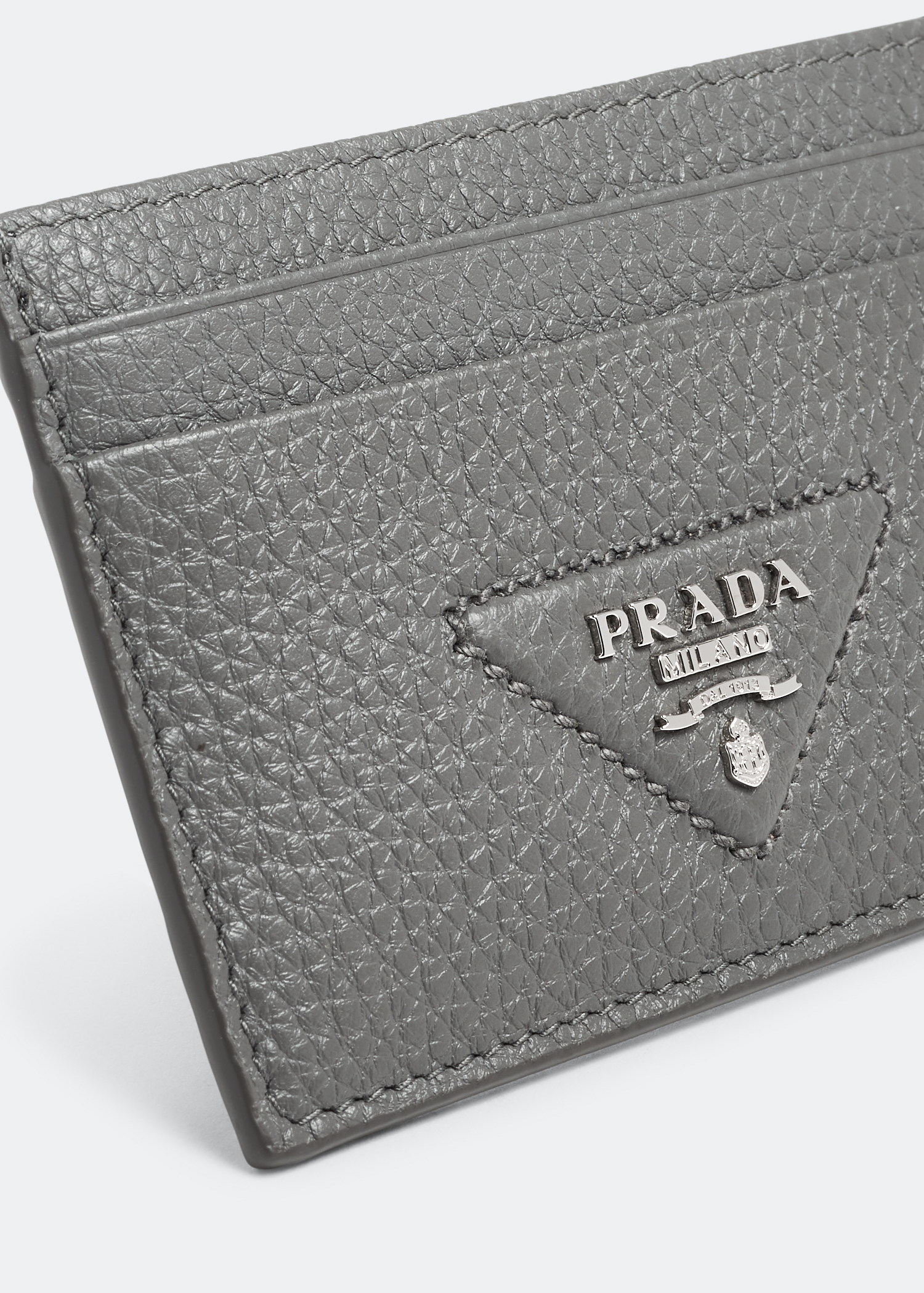 

Leather card holder, Grey