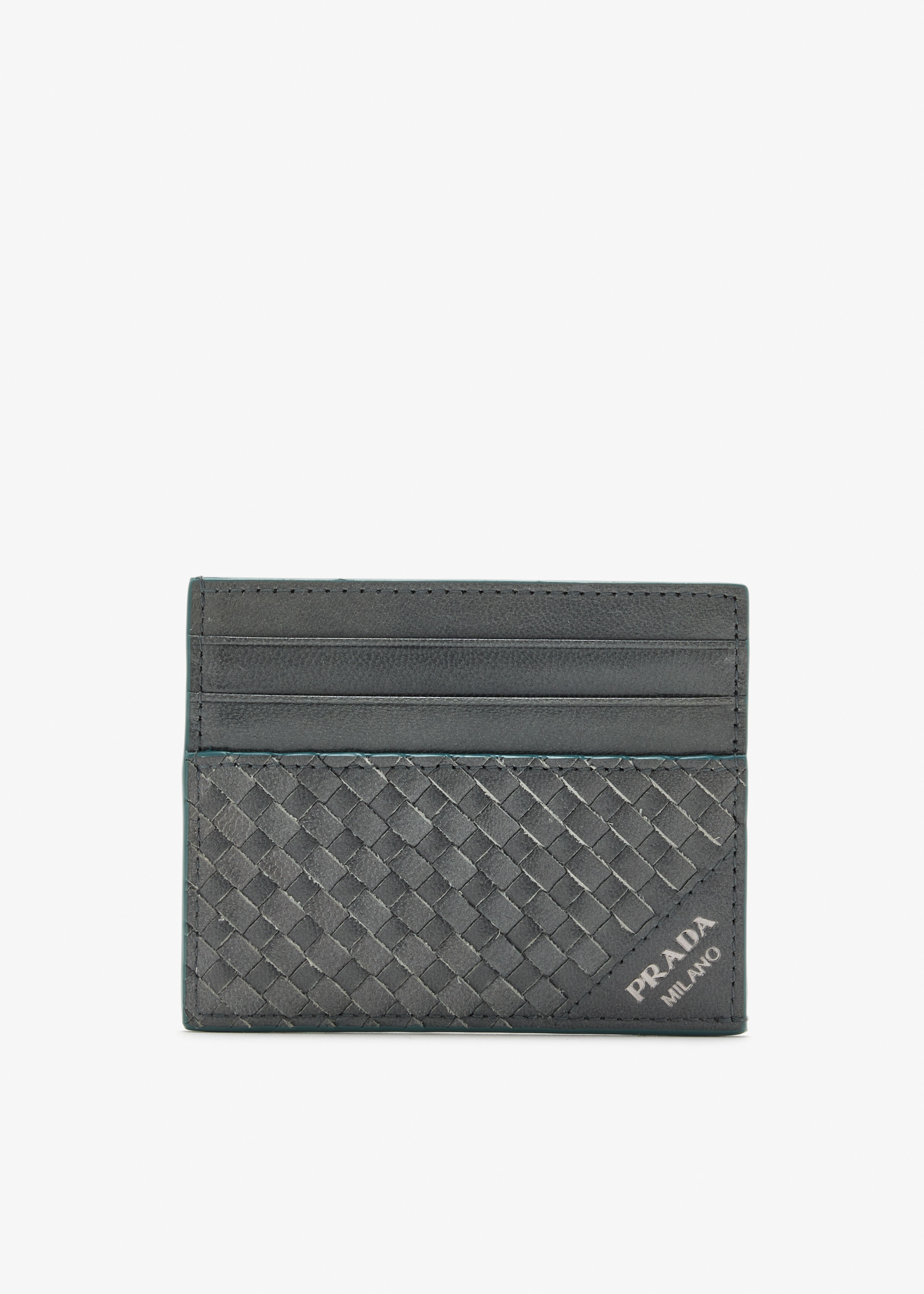 

Leather card holder, Grey
