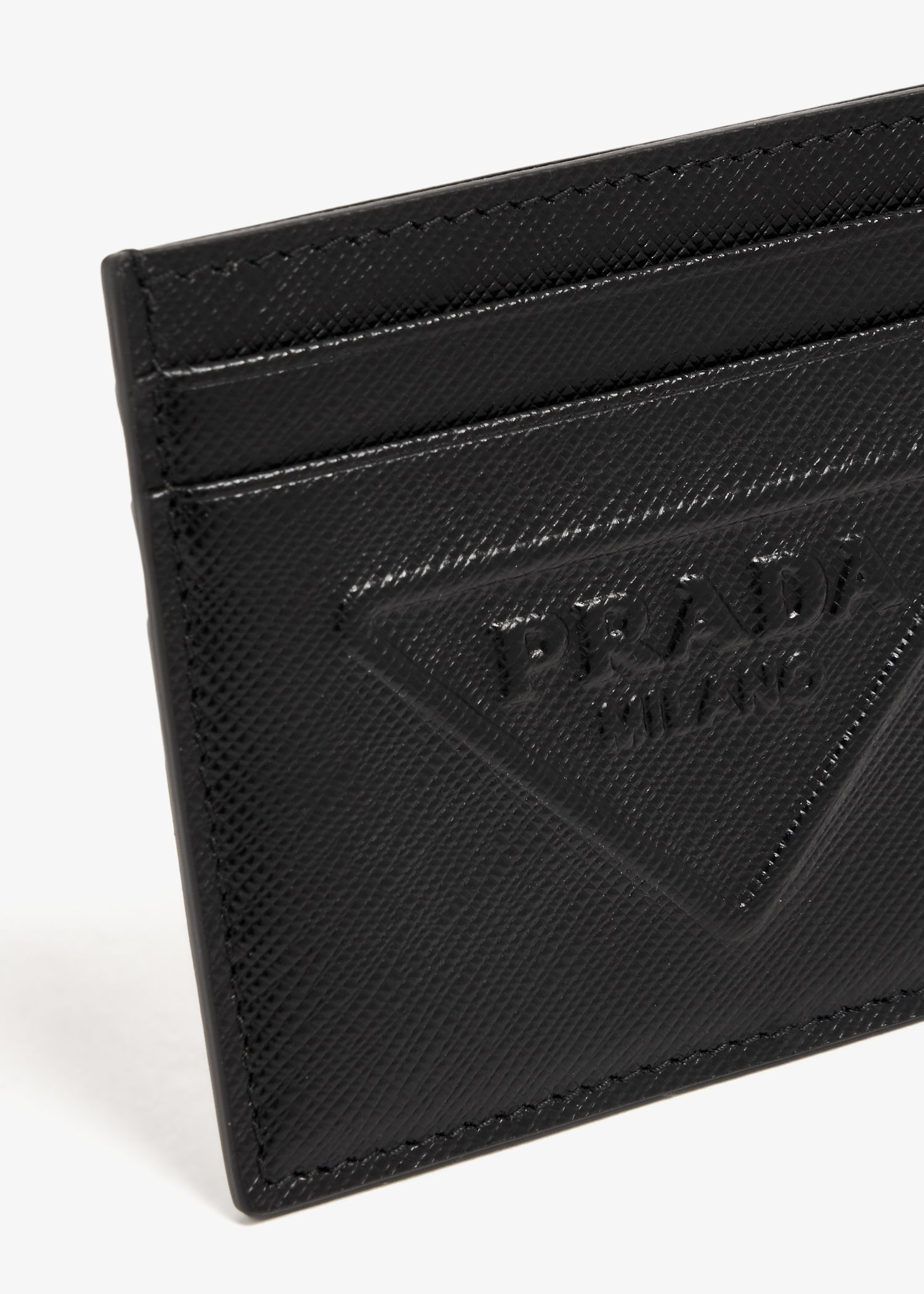 

Saffiano leather cardholder, Black