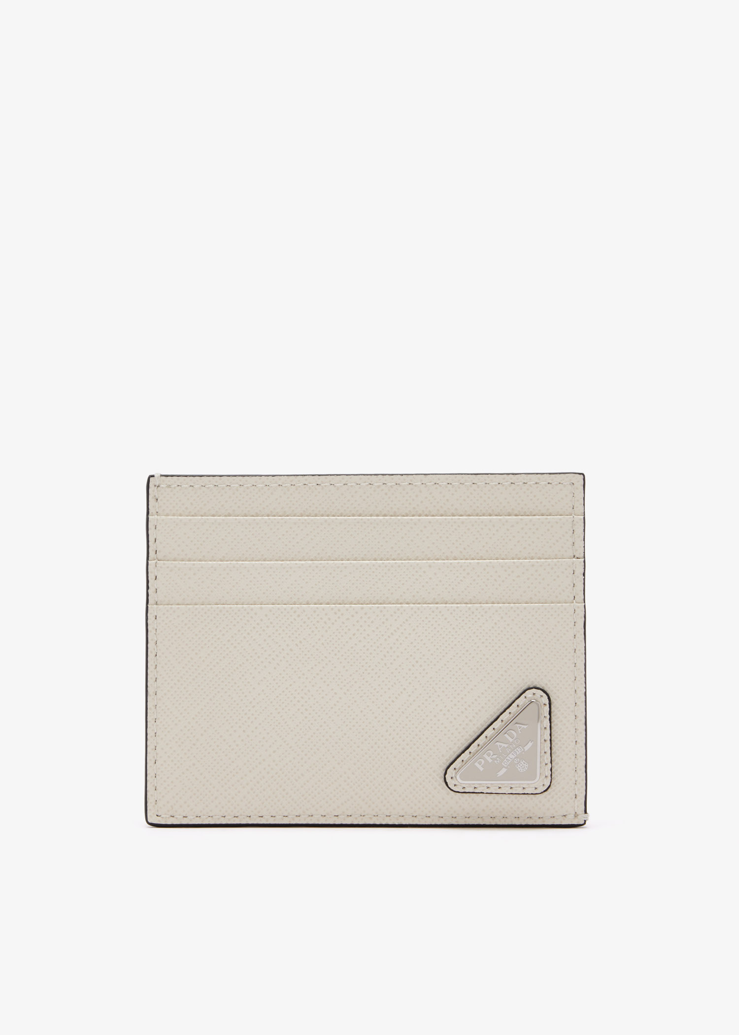 

Saffiano leather card holder, Cream