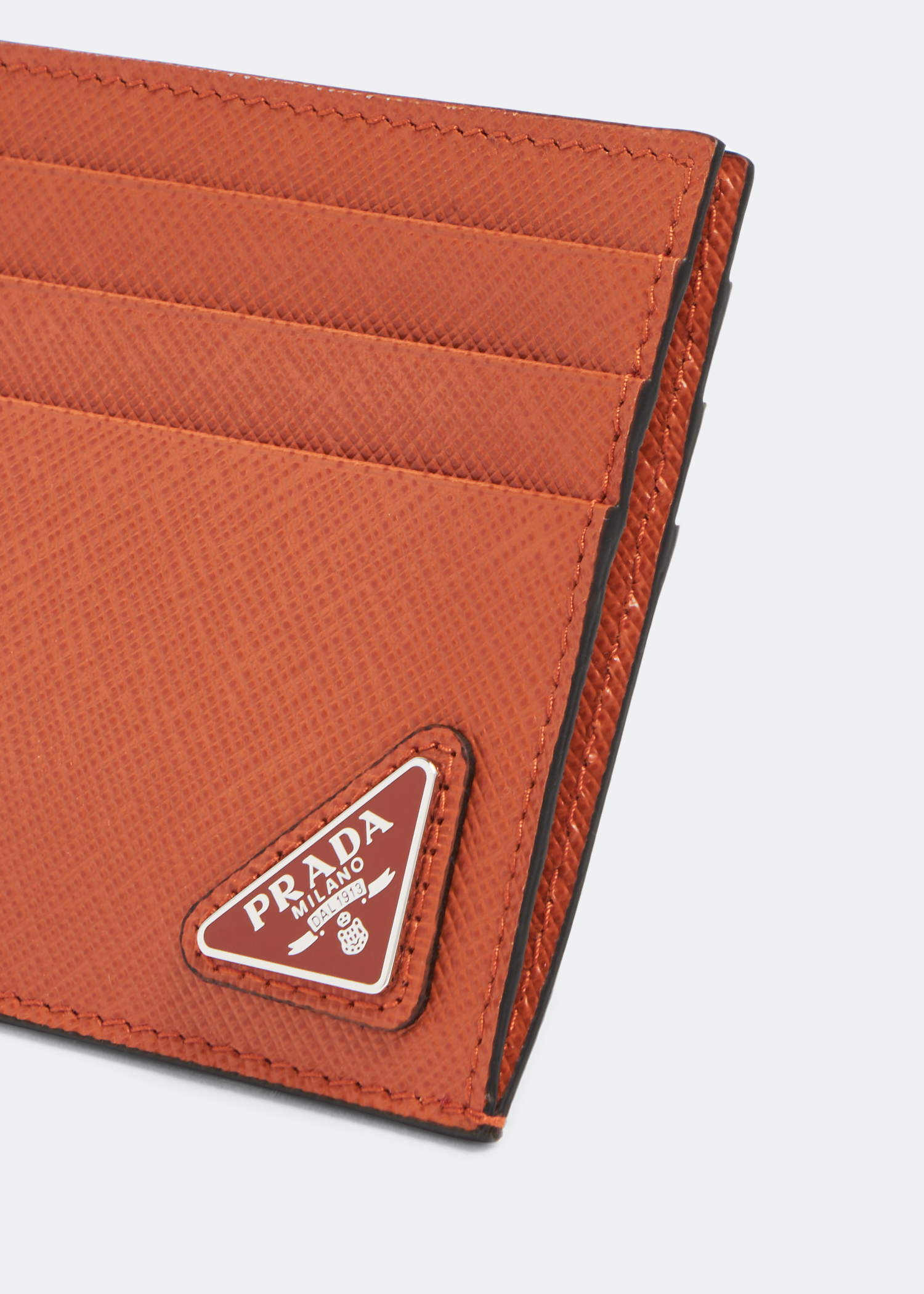 

Saffiano leather card holder, Orange