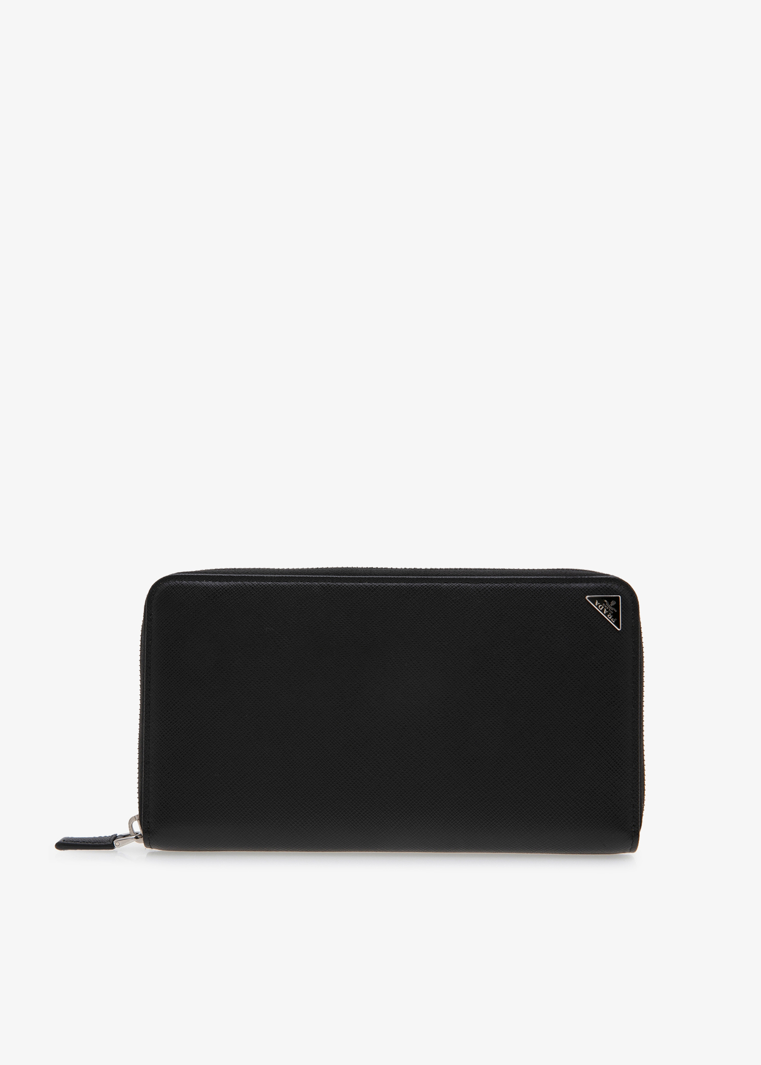 

Saffiano leather logo wallet, Black
