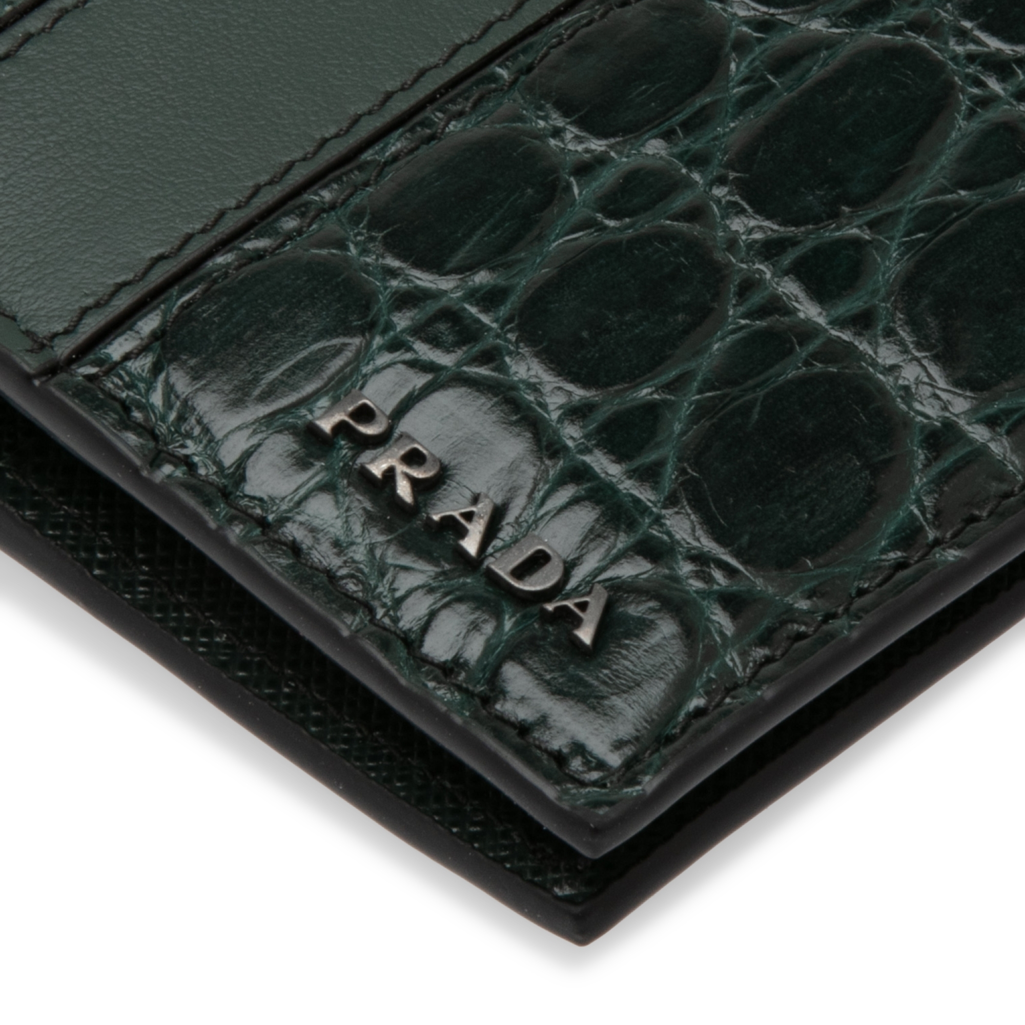 

Saffiano bi-fold wallet, Green