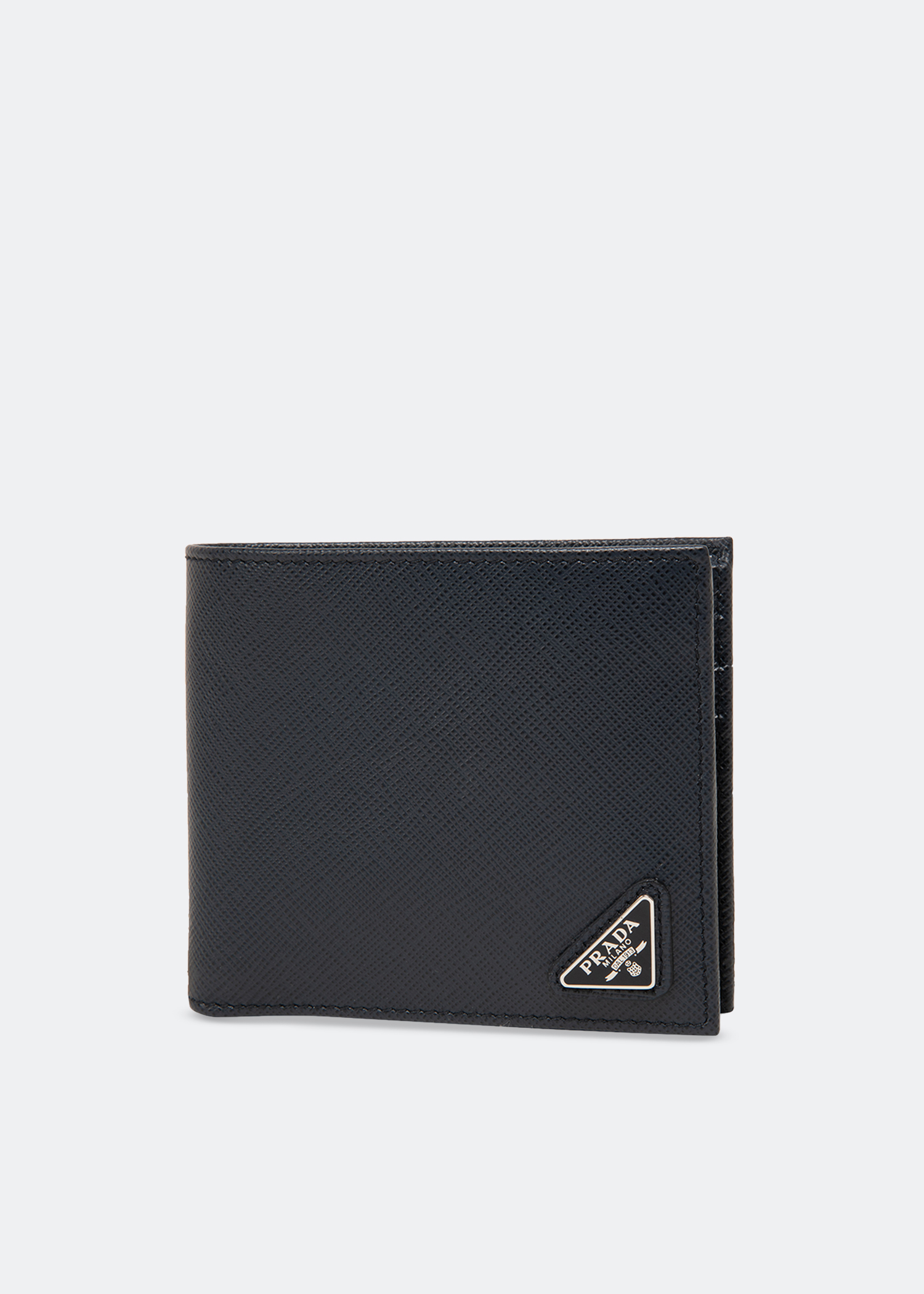 

Saffiano leather logo wallet, Blue