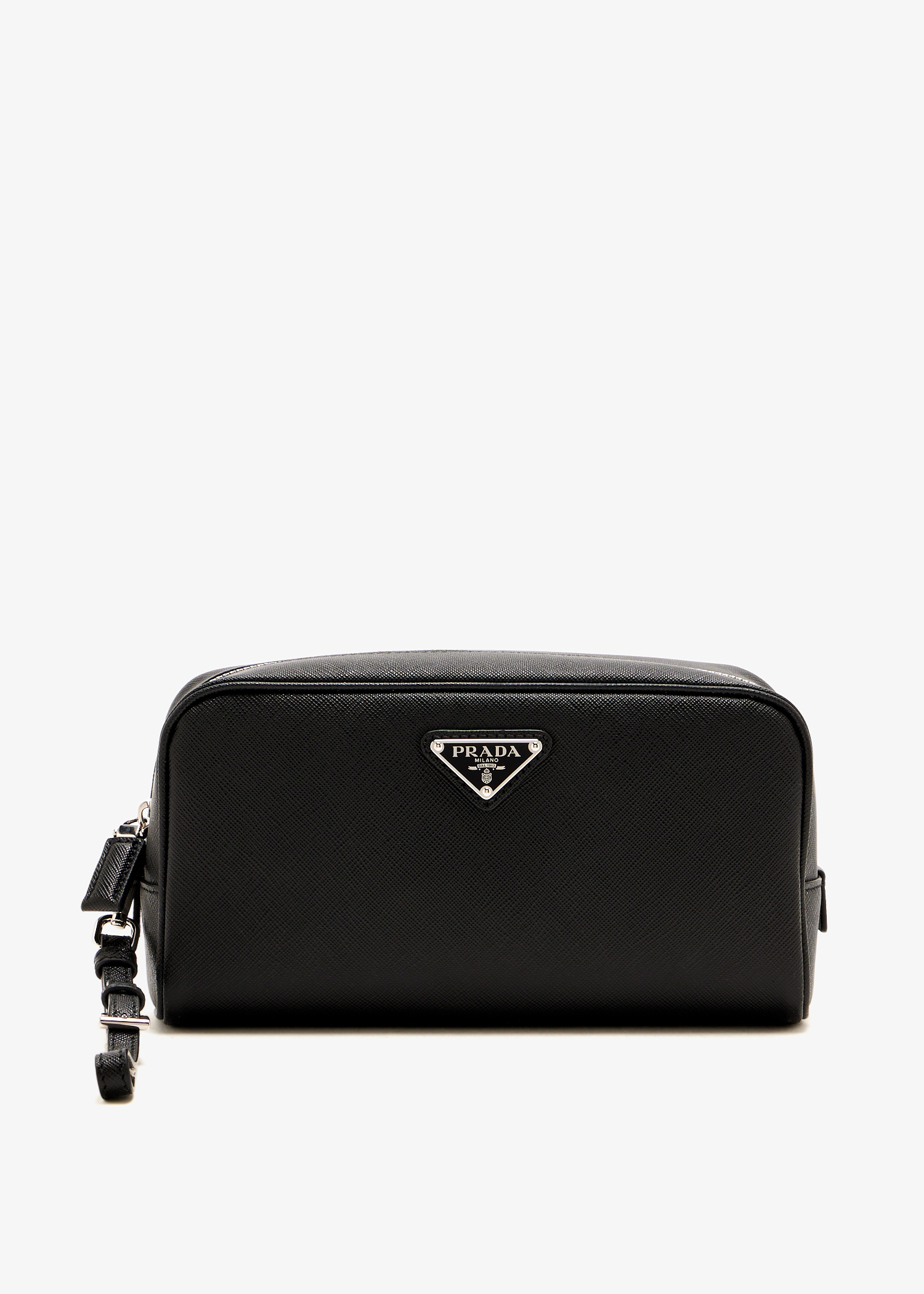 

Saffiano pouch, Black