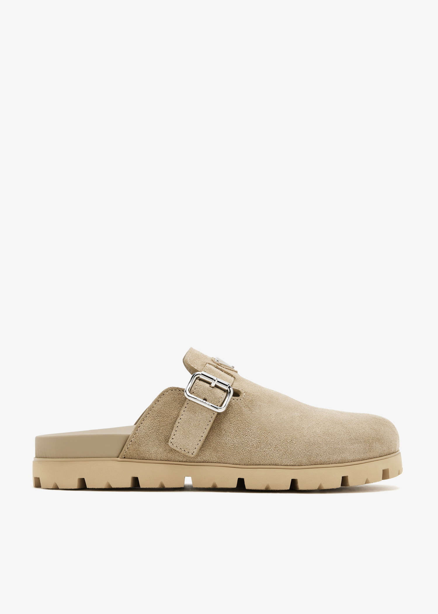

Suede mules, Beige