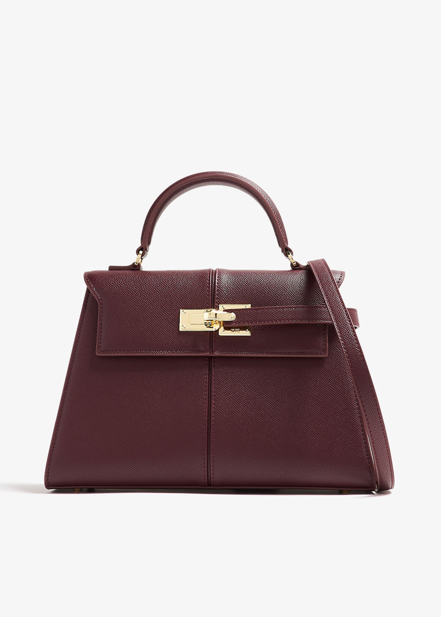 

Elise large top-handle bag, Burgundy
