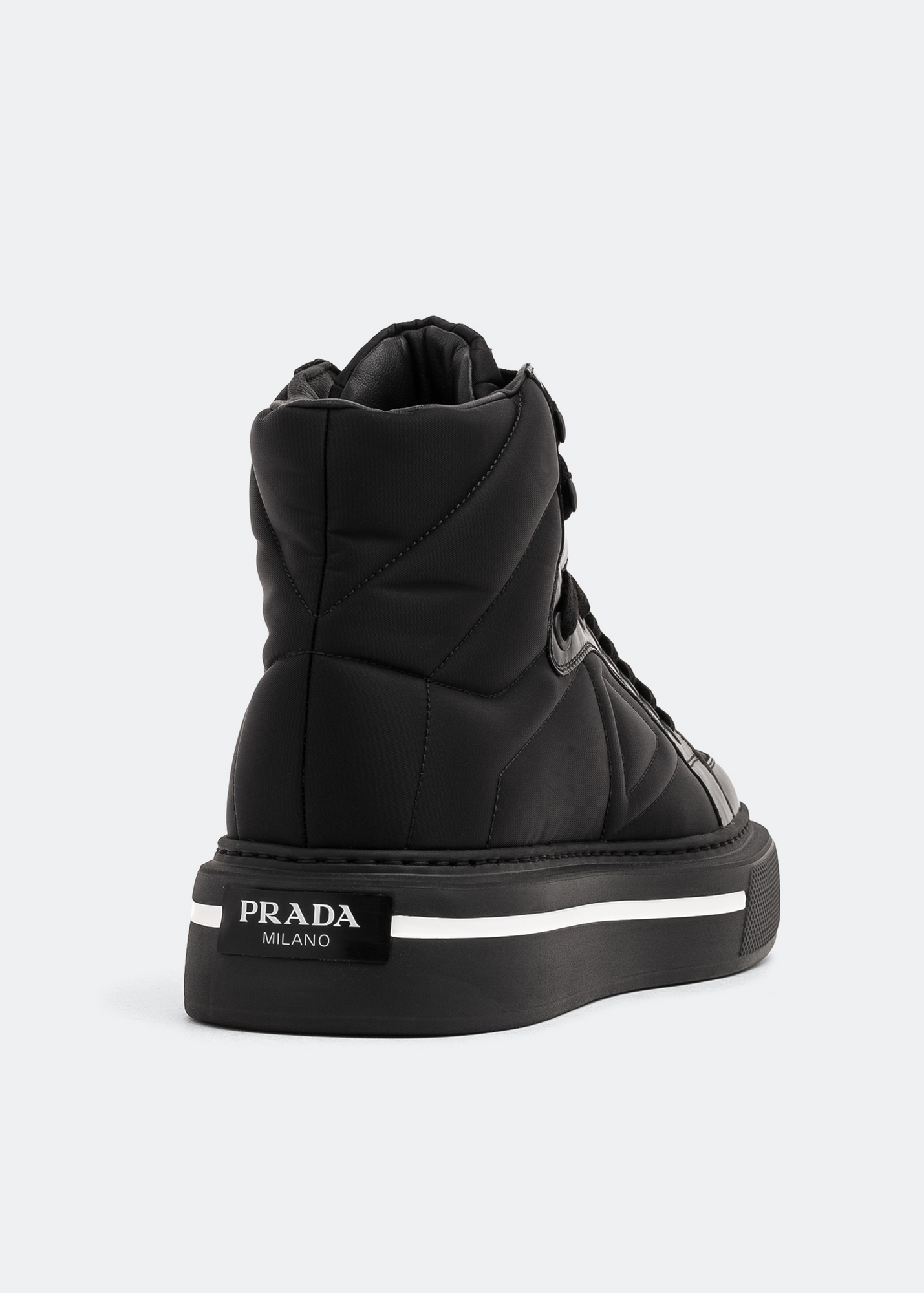 

Quilted high top sneakers, Black