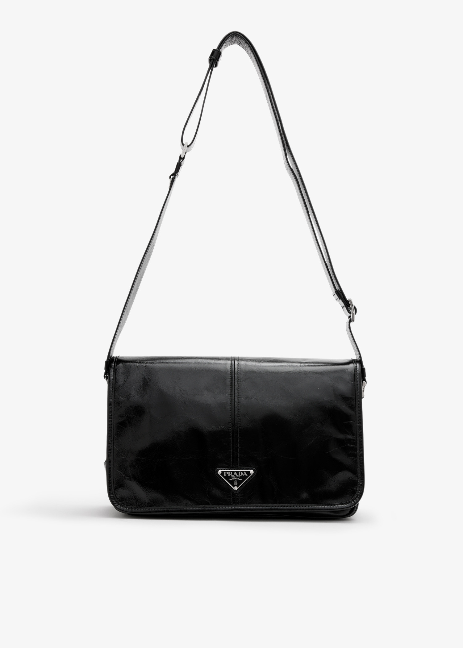 

Leather shoulder bag, Black