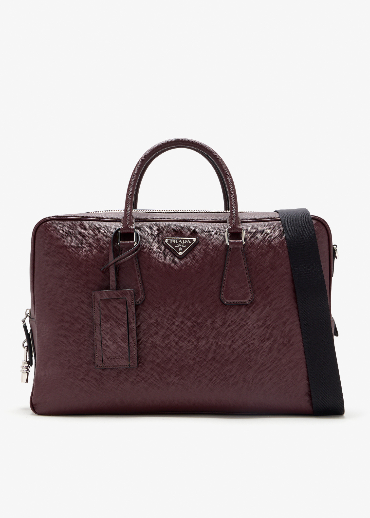 

Saffiano leather work bag, Burgundy