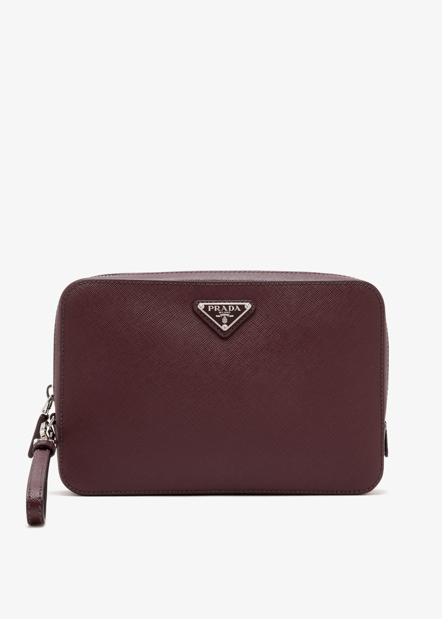 

Saffiano leather pouch, Burgundy