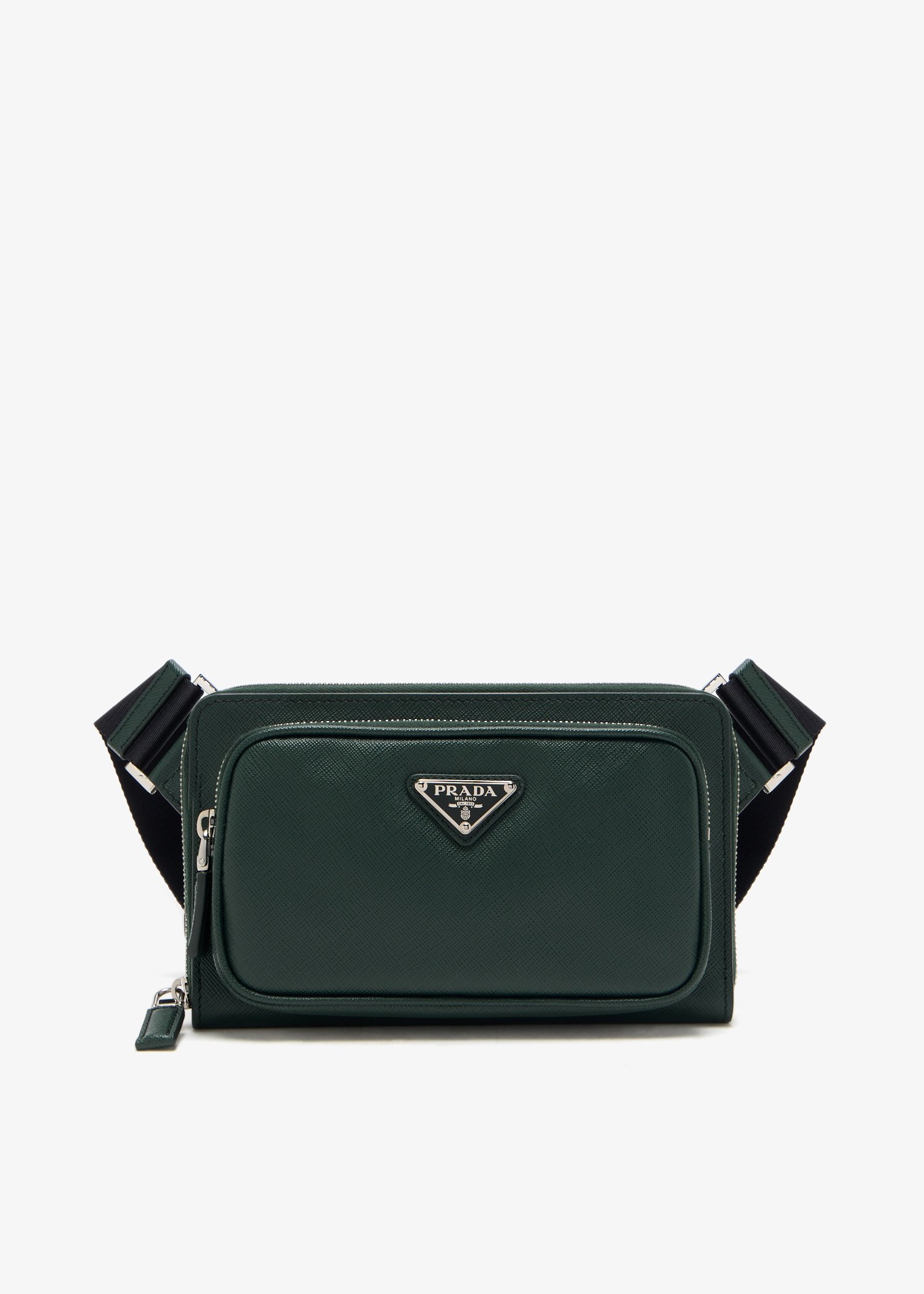 

Saffiano leather belt bag, Green