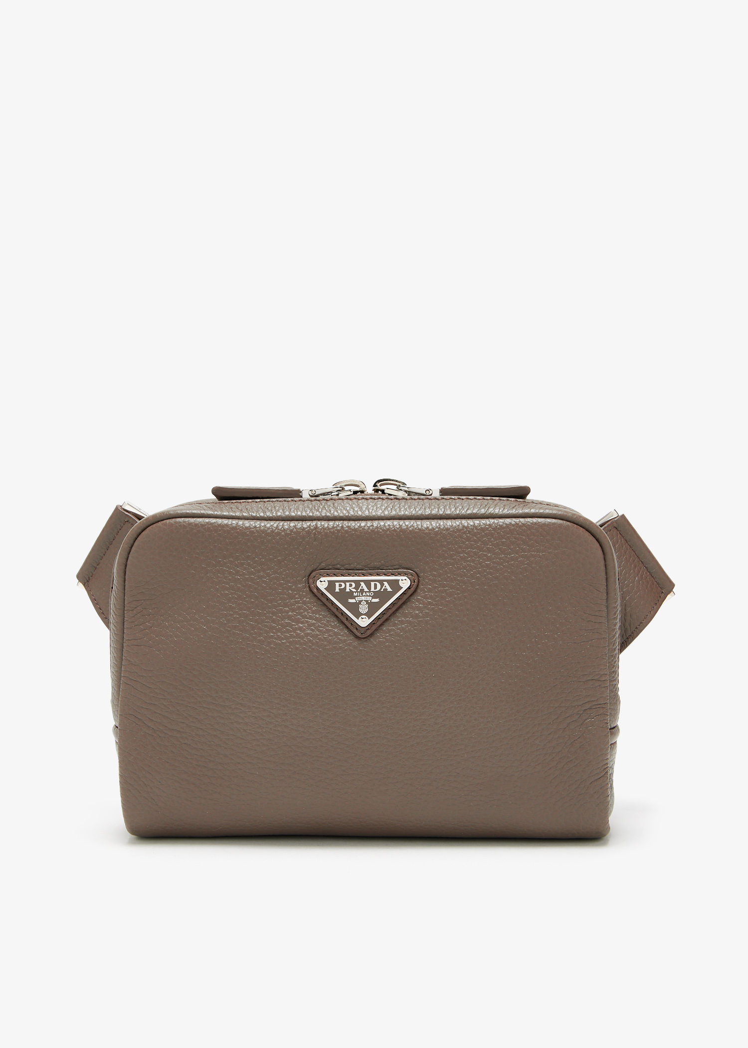 

Leather shoulder bag, Taupe