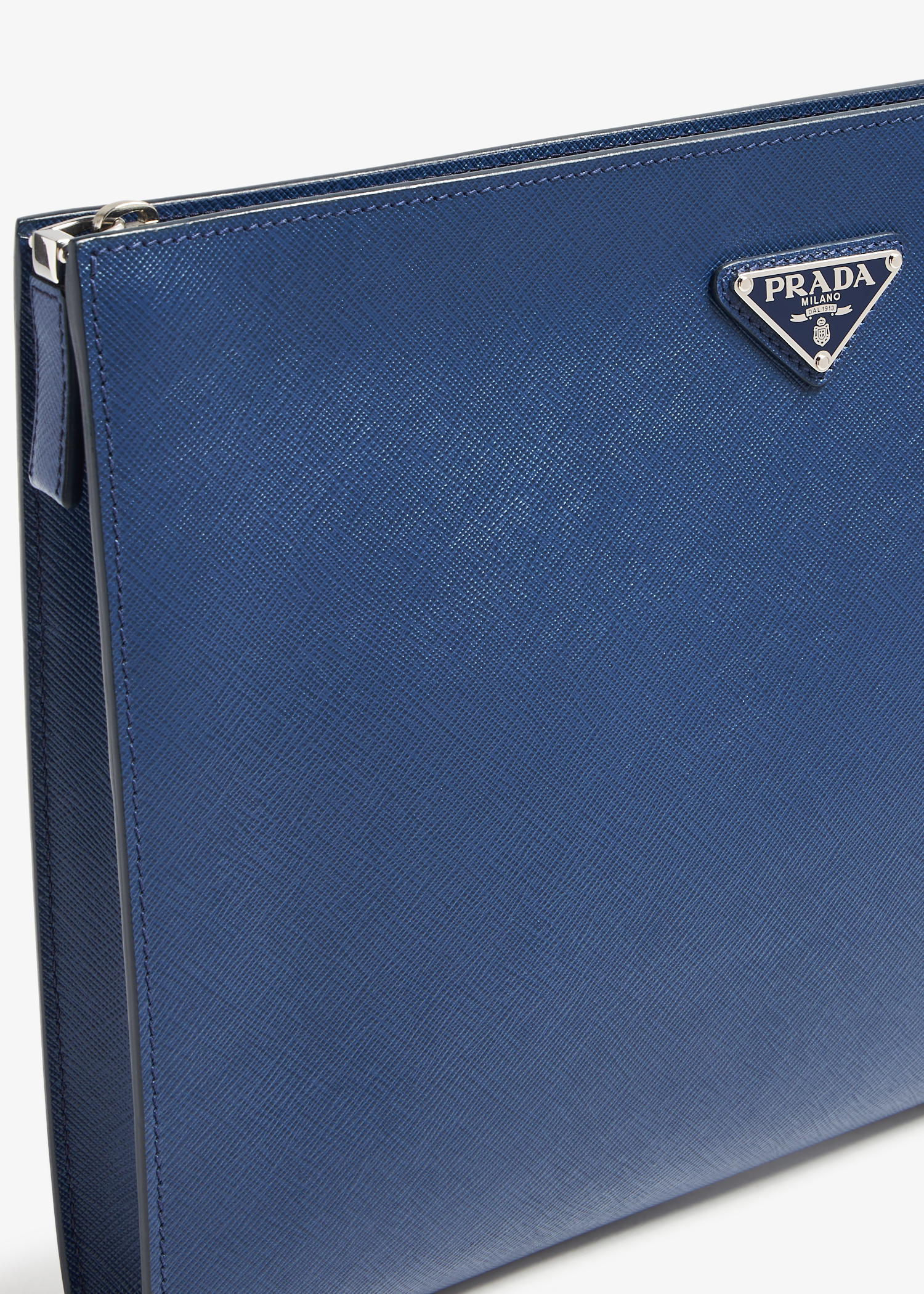 

Saffiano leather briefcase, Blue