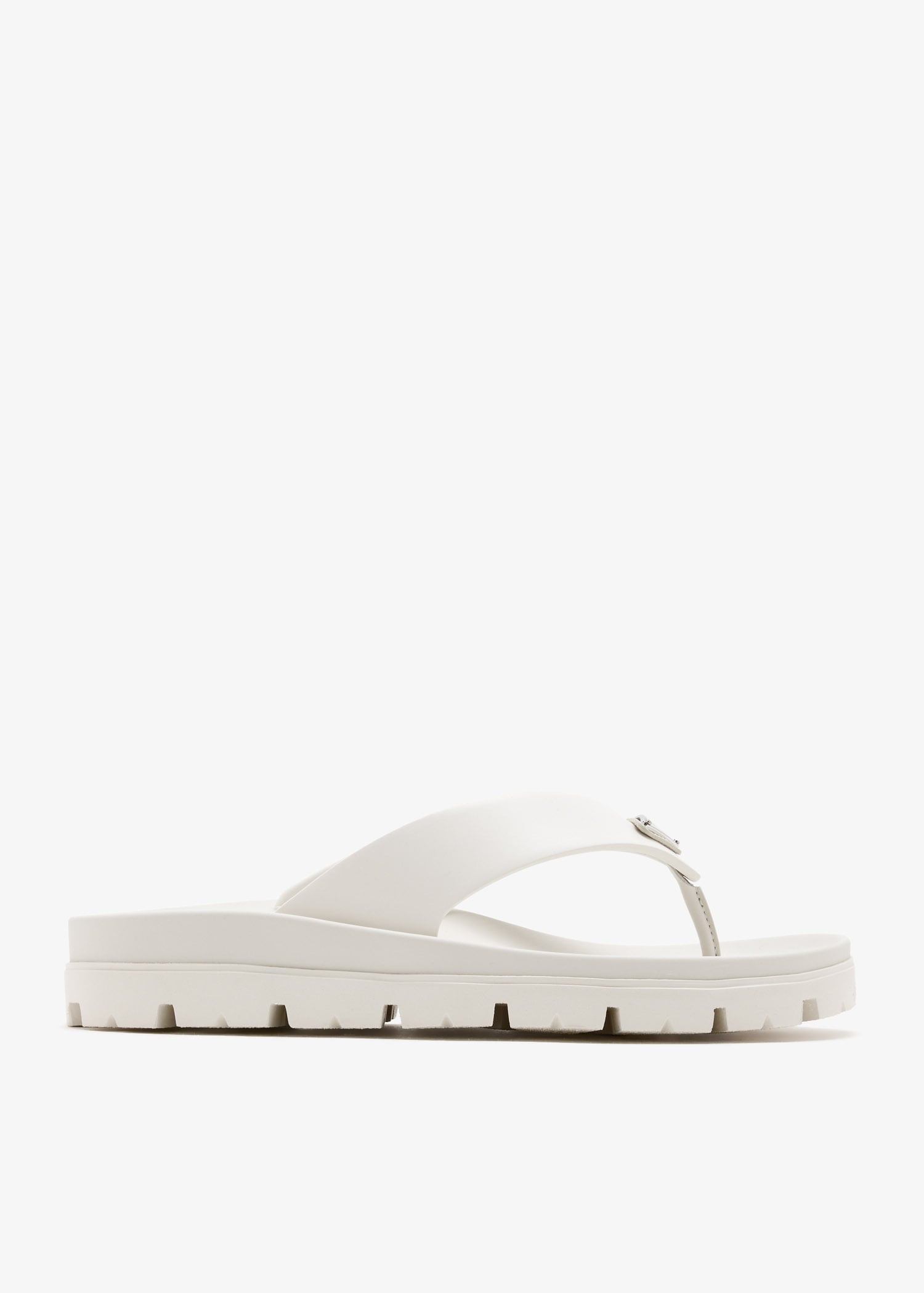

Rubber thong sandals, White