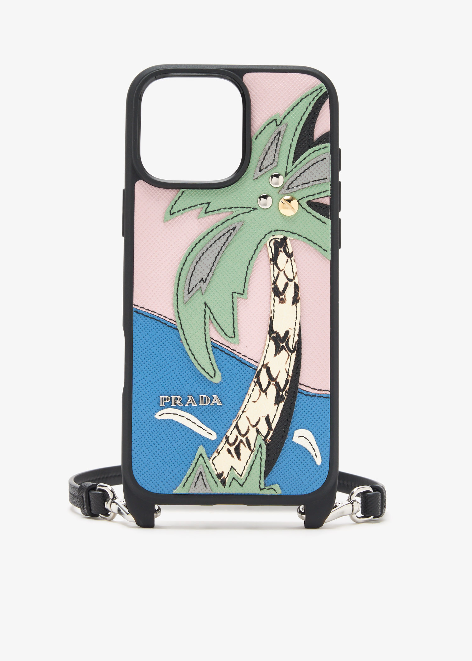 

iPhone 16 Pro Max saffiano leather cover, Multicolored