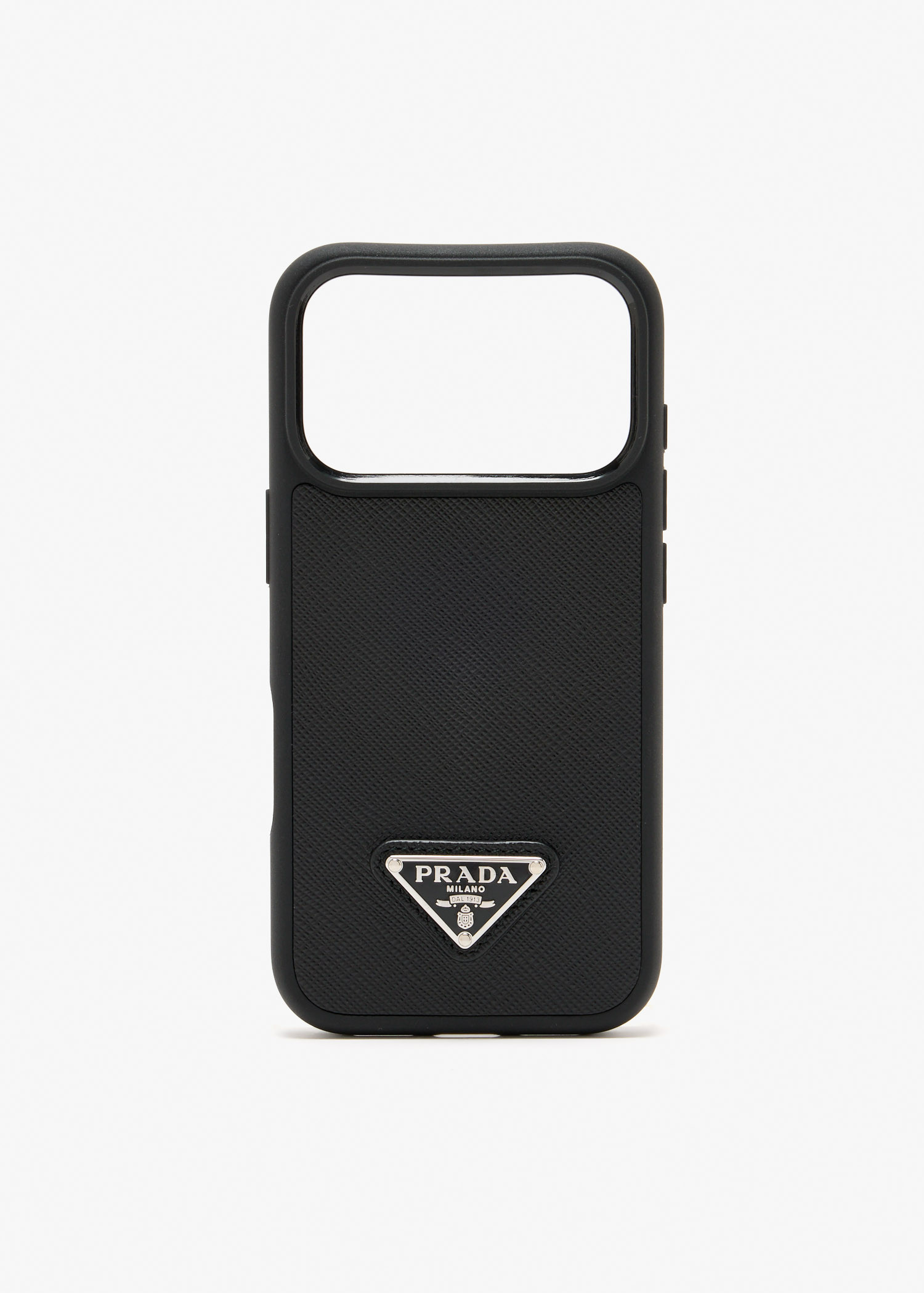 

iPhone 17 Pro saffiano leather case, Black