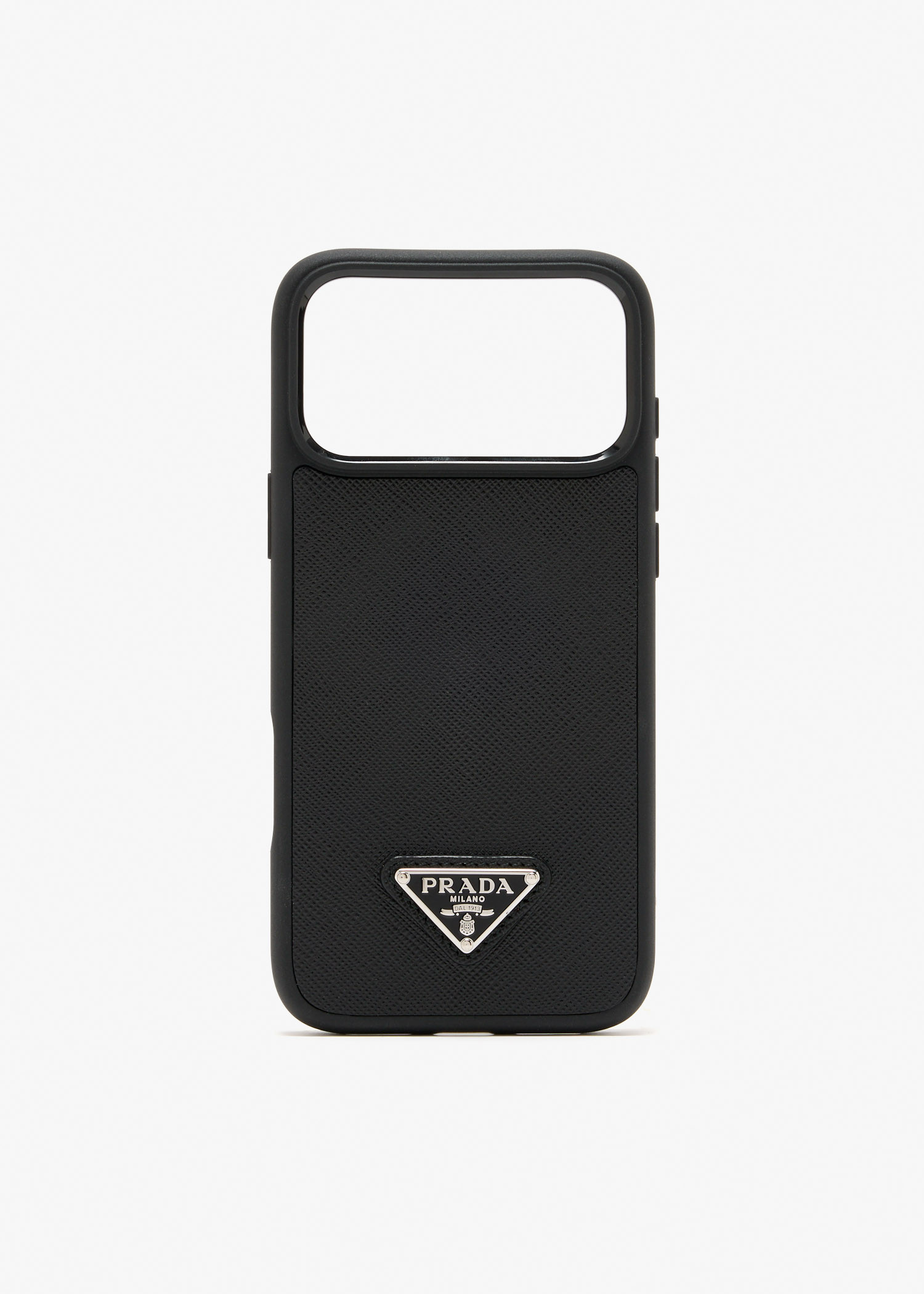 

iPhone 17 Pro Max saffiano leather case, Black