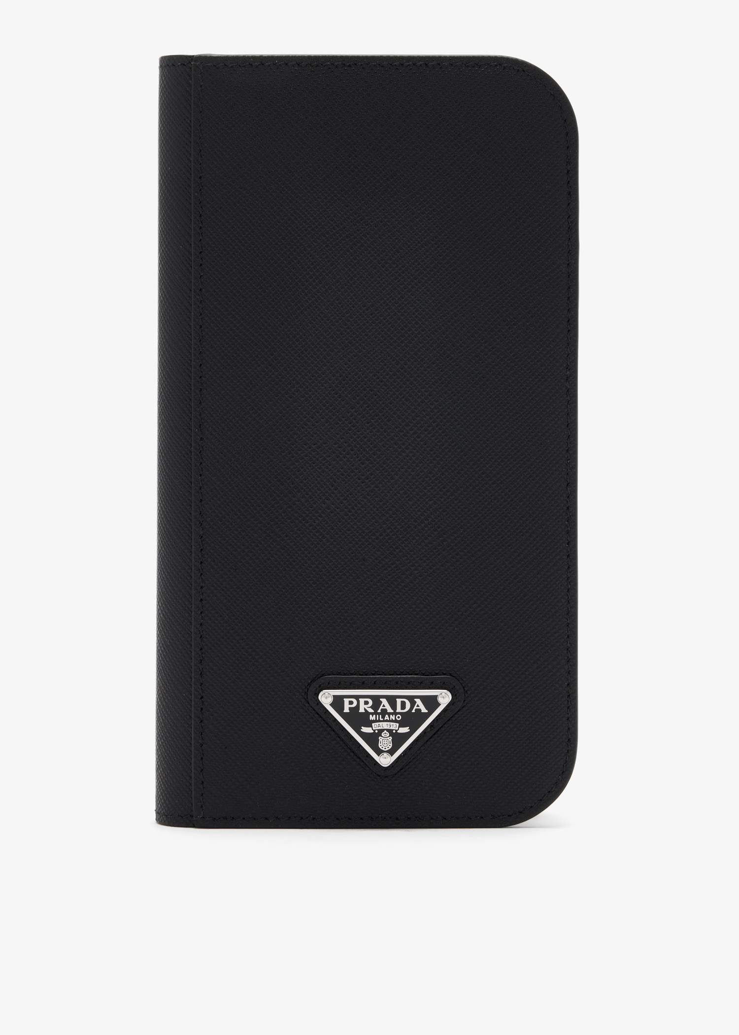 

Saffiano leather case for iPhone 17 Pro Max, Black