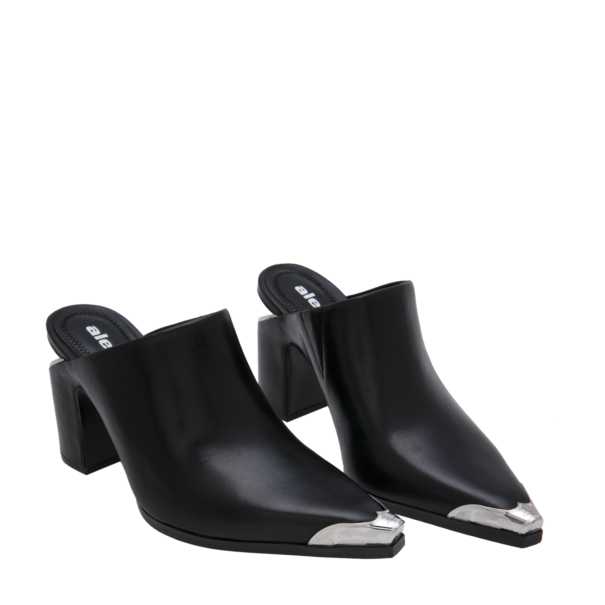 

Leather mules, Black