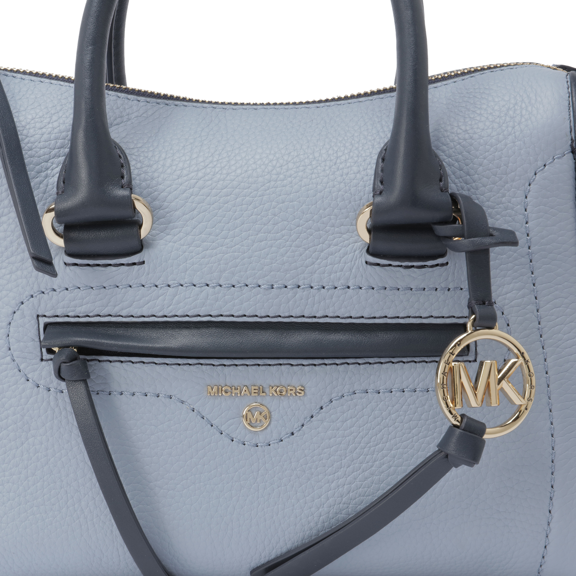 

Carine leather satchel, Blue