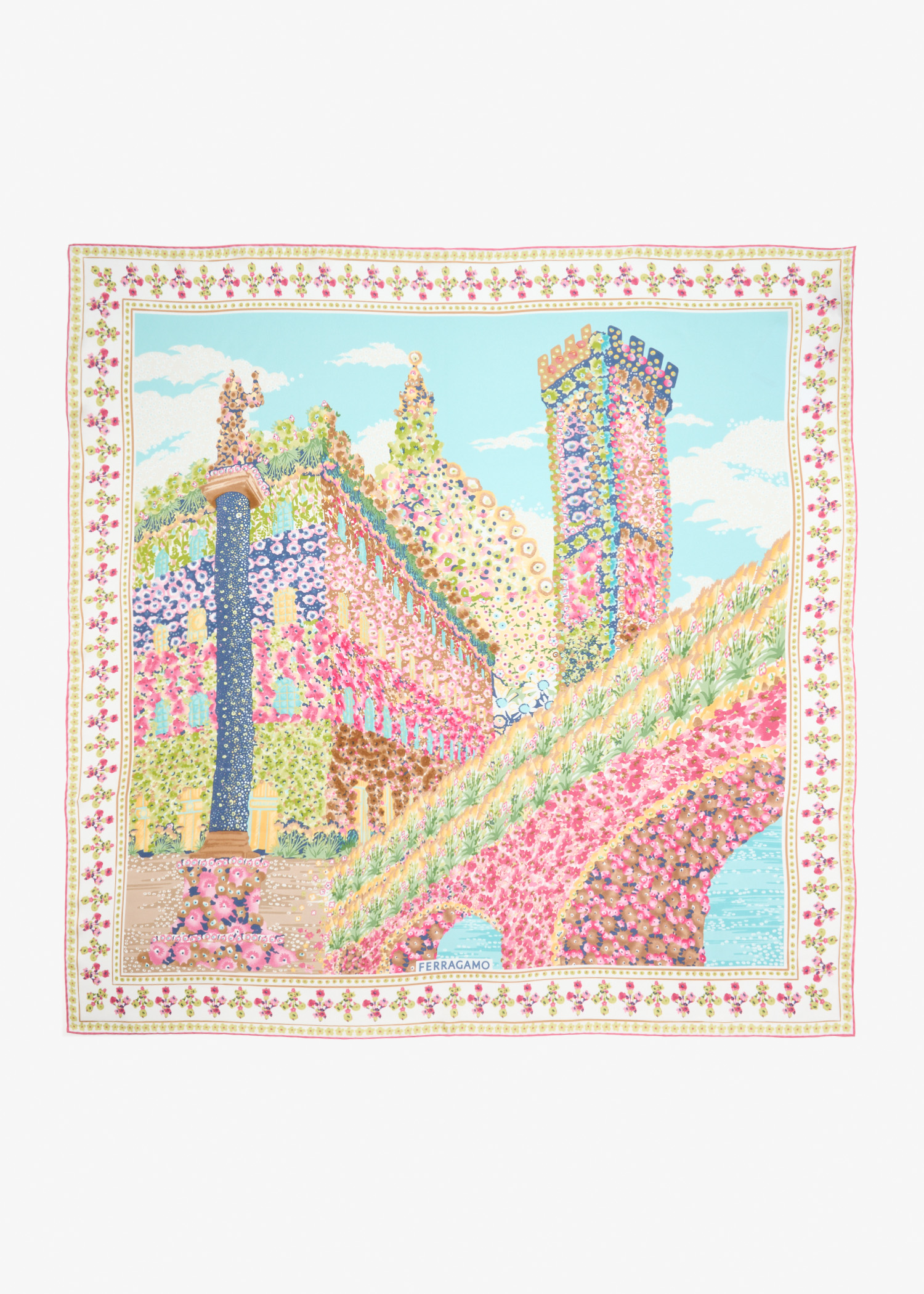 

Palazzo print silk scarf, Printed