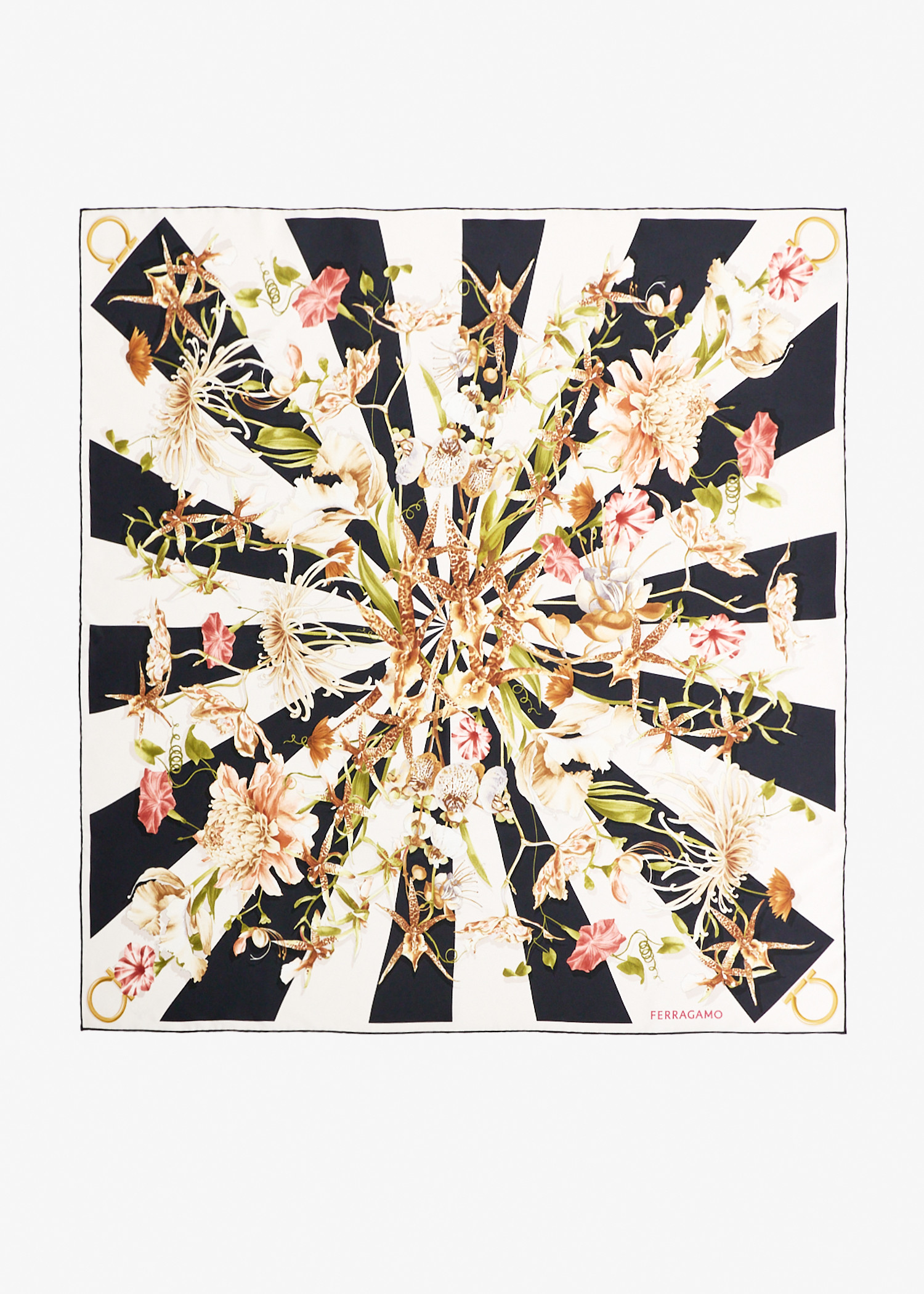 

Gaia print silk scarf, Printed