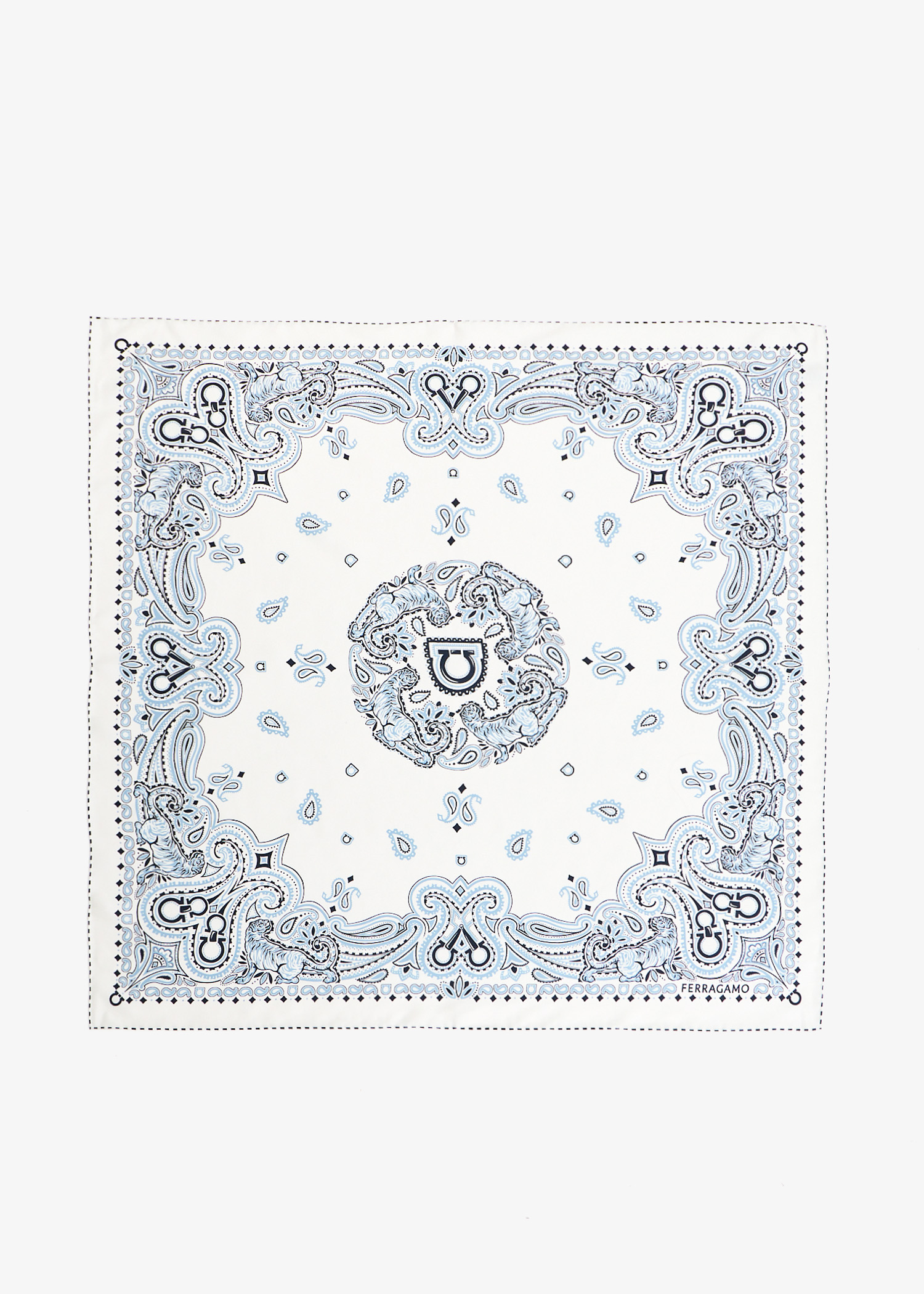 

Arabesque print scarf, Printed