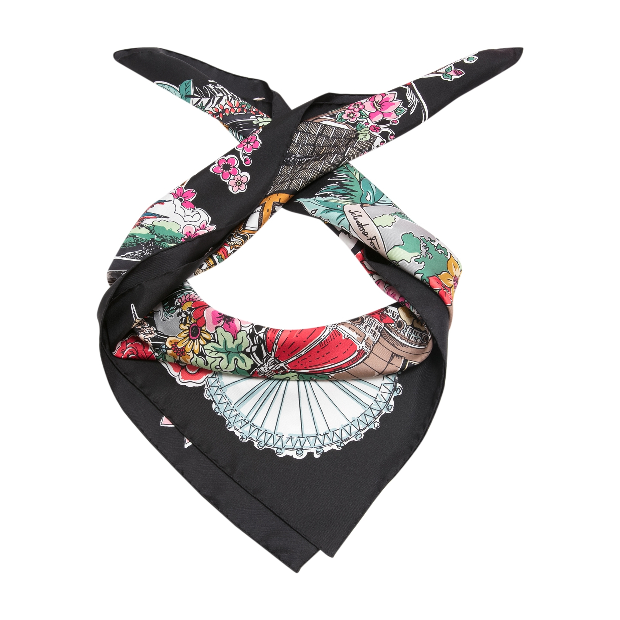 

Silk scarf, Black