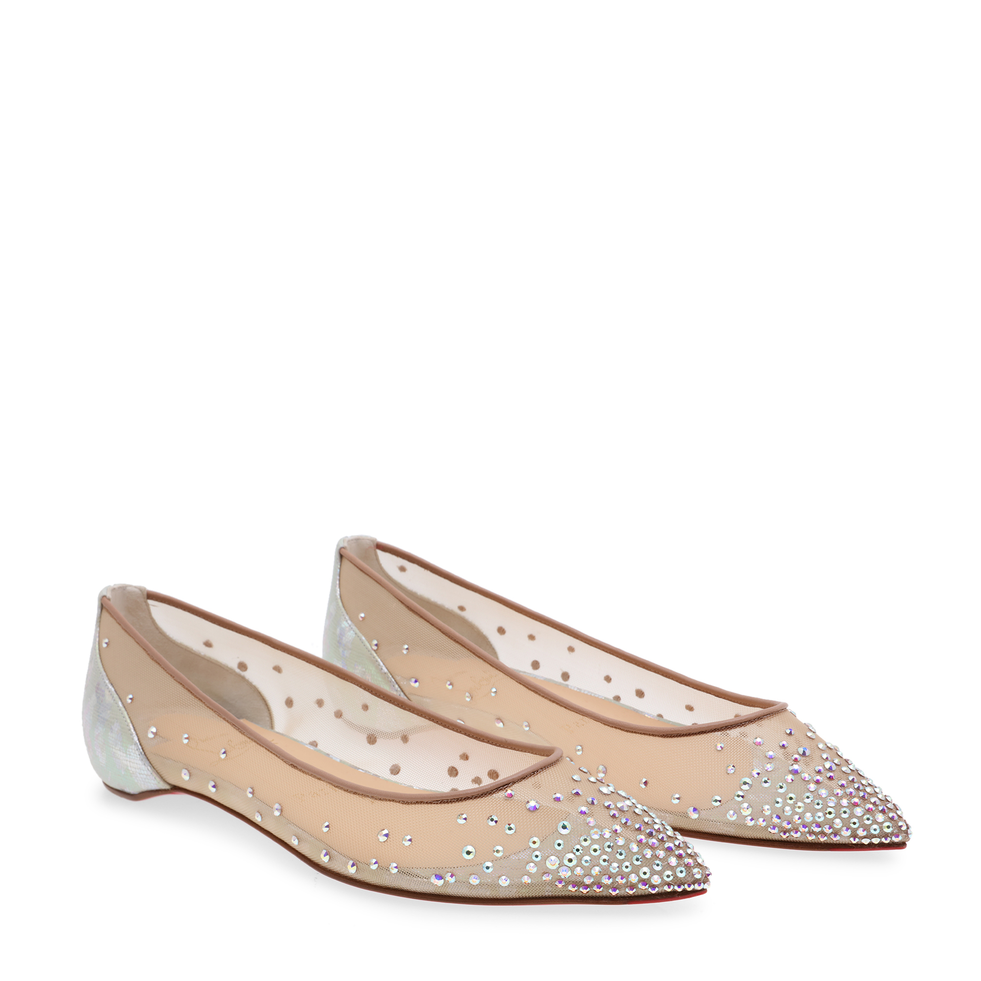 

Follies Strass ballet flats, White