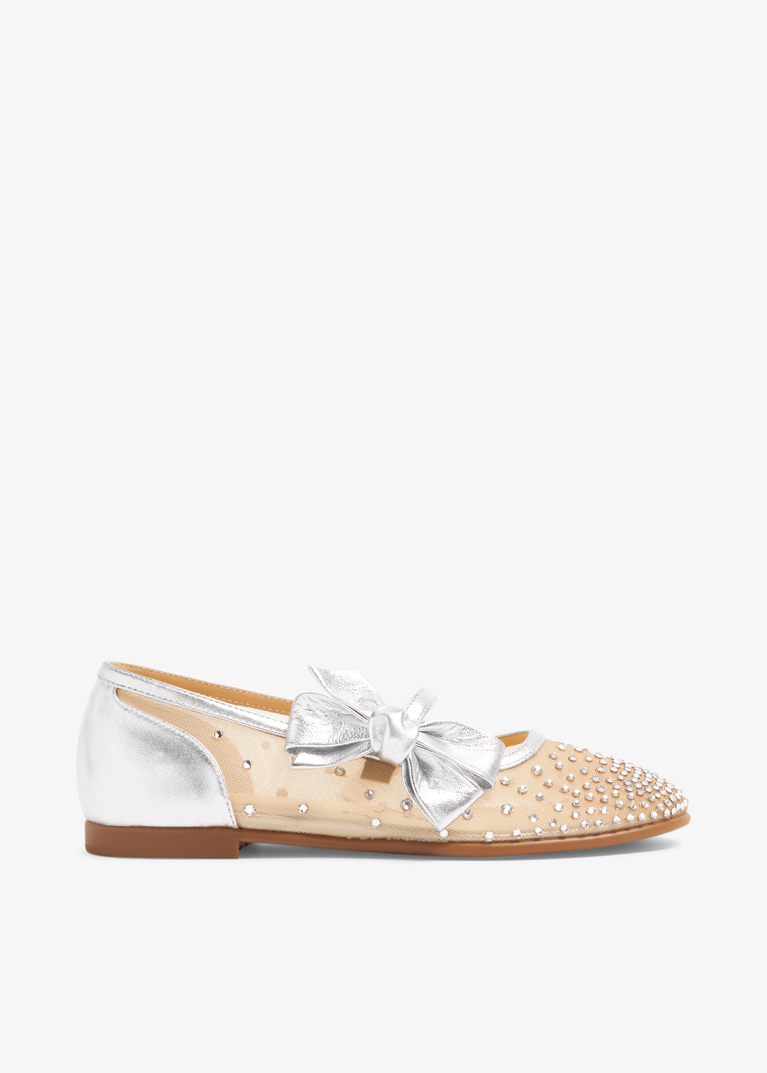 

Melodie Strass ballerinas, Silver
